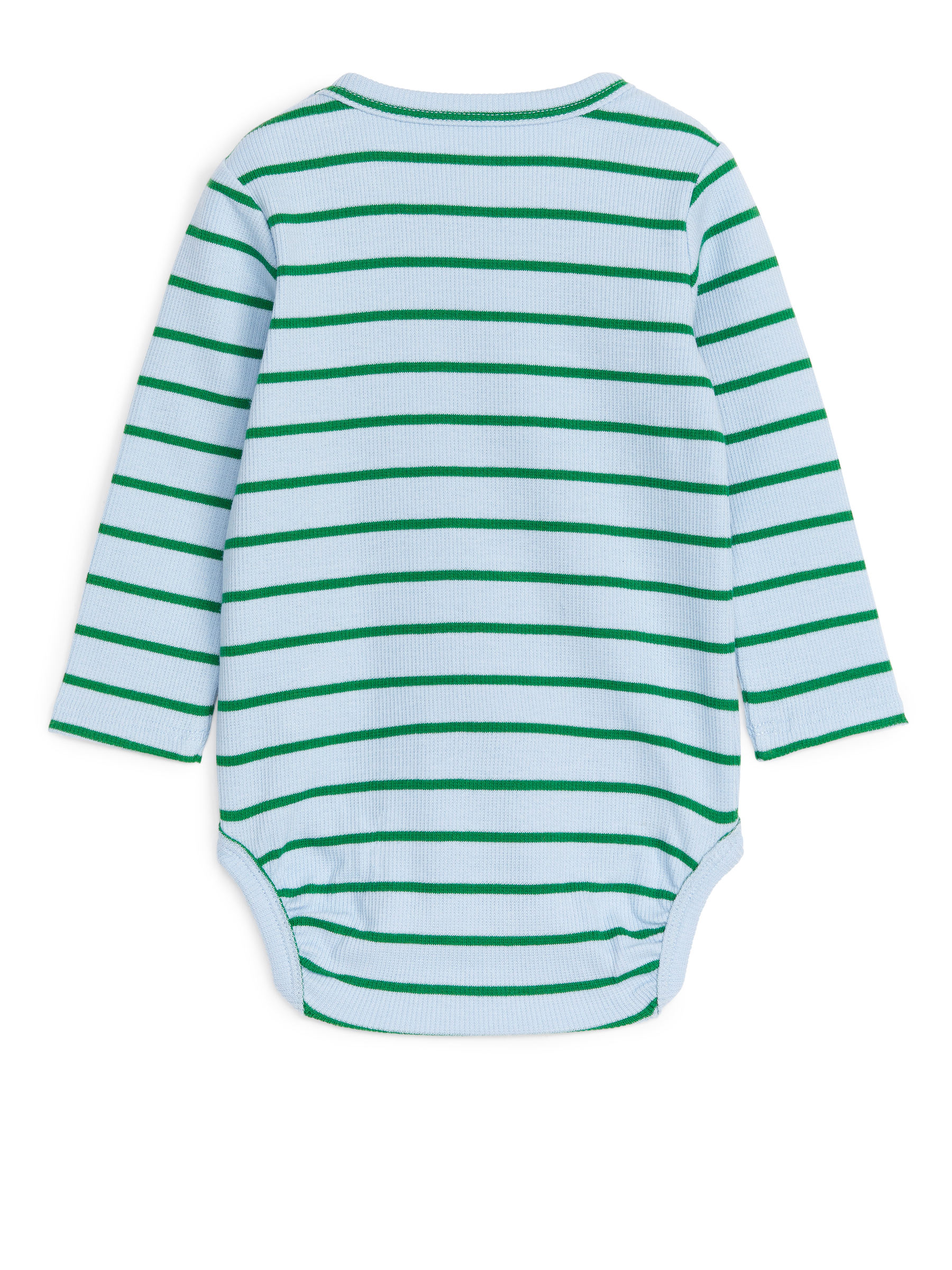 Body de manga larga de canalé - Azul claro/verde - Corte ajustado - Children - StillMedia/DescriptiveStillLife - 2