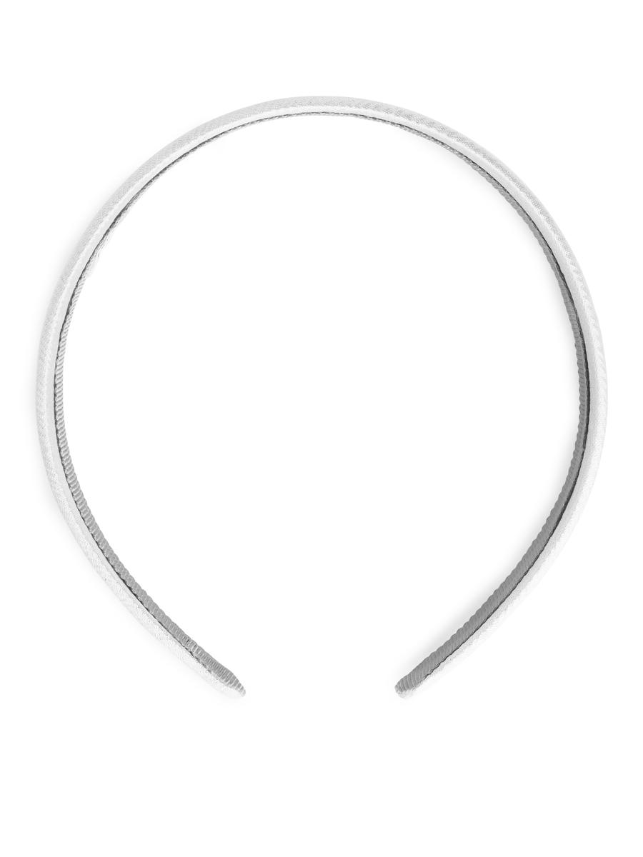 Silver Alice Headband-#DFDEDE-4597