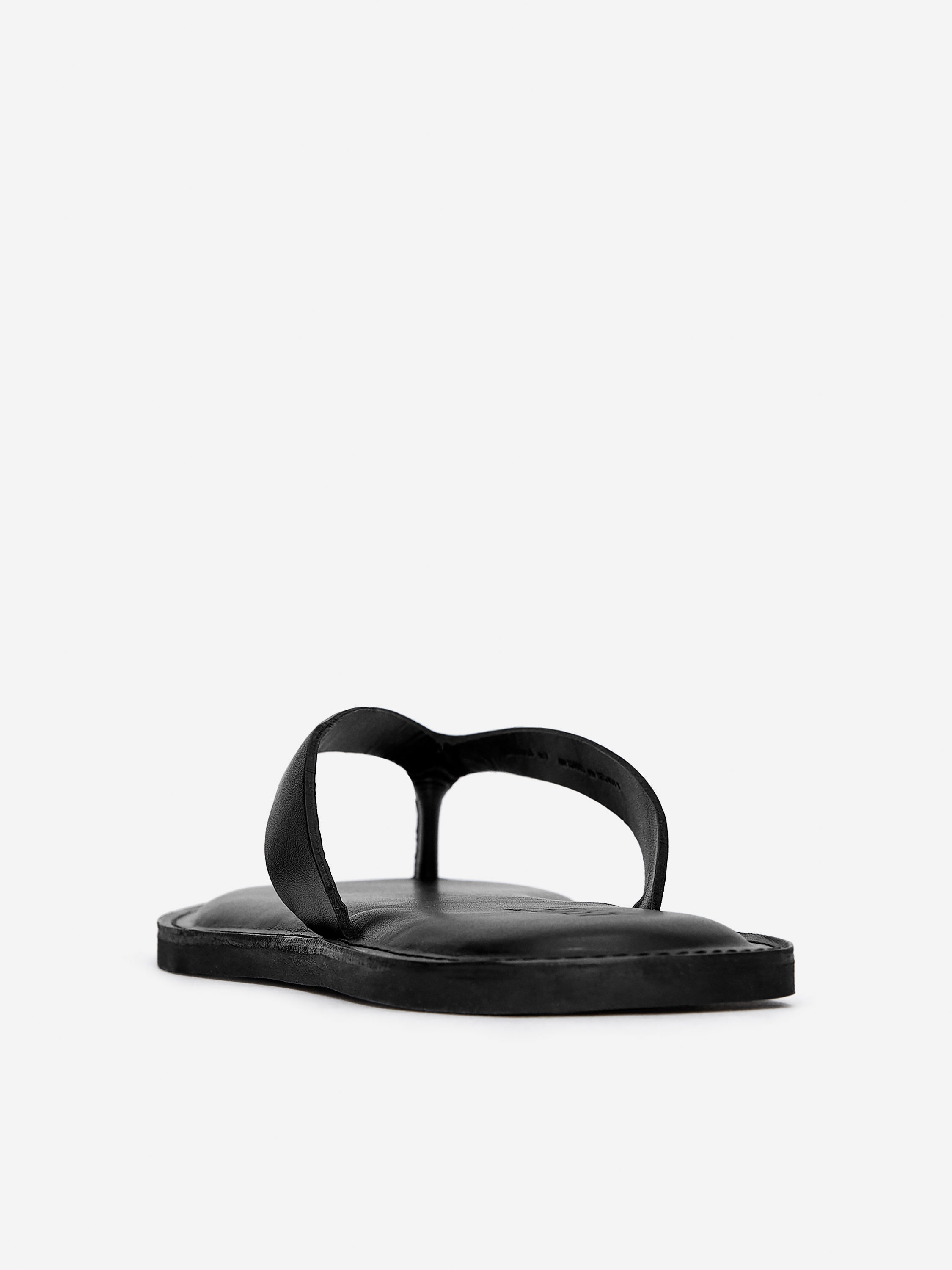 Leather Thong Sandals – Black – Women – ARKET EU