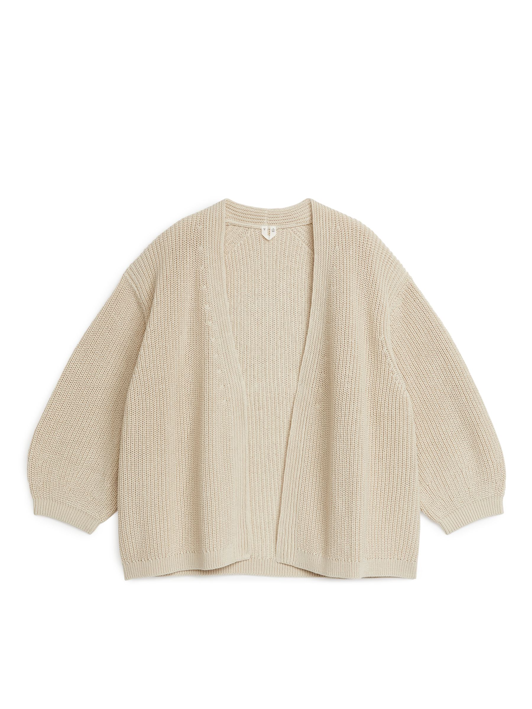 Cotton Cardigan-#D6CBB3-4826