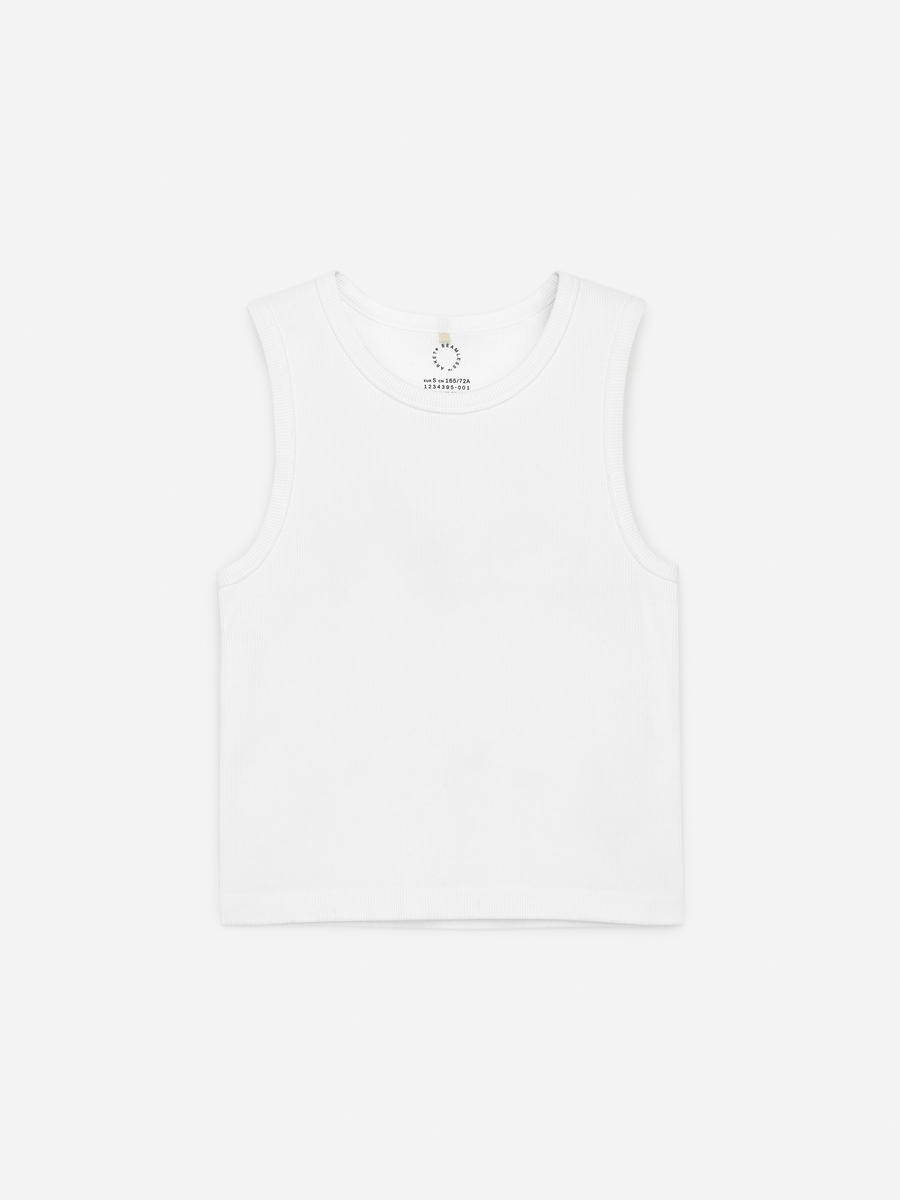ARKET Women's  Ribbed Seamless Tank Top White,  size L