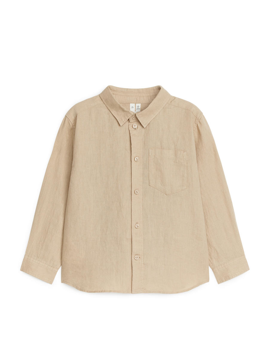 Linen Shirt-#C1AC93-7756