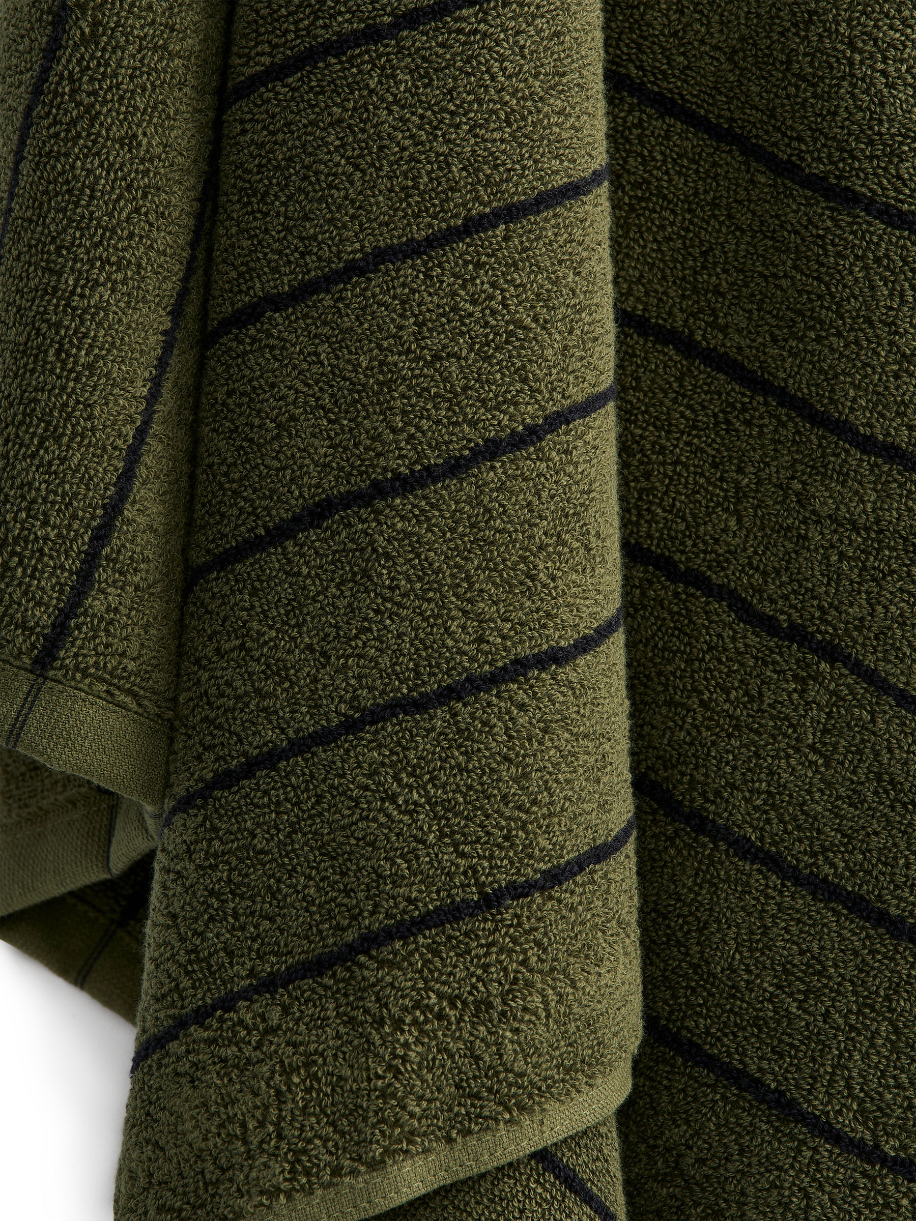 Handtuch, 50 x 70 cm - Khaki Green/Black - Homeware - StillMedia/DescriptiveDetail - 2