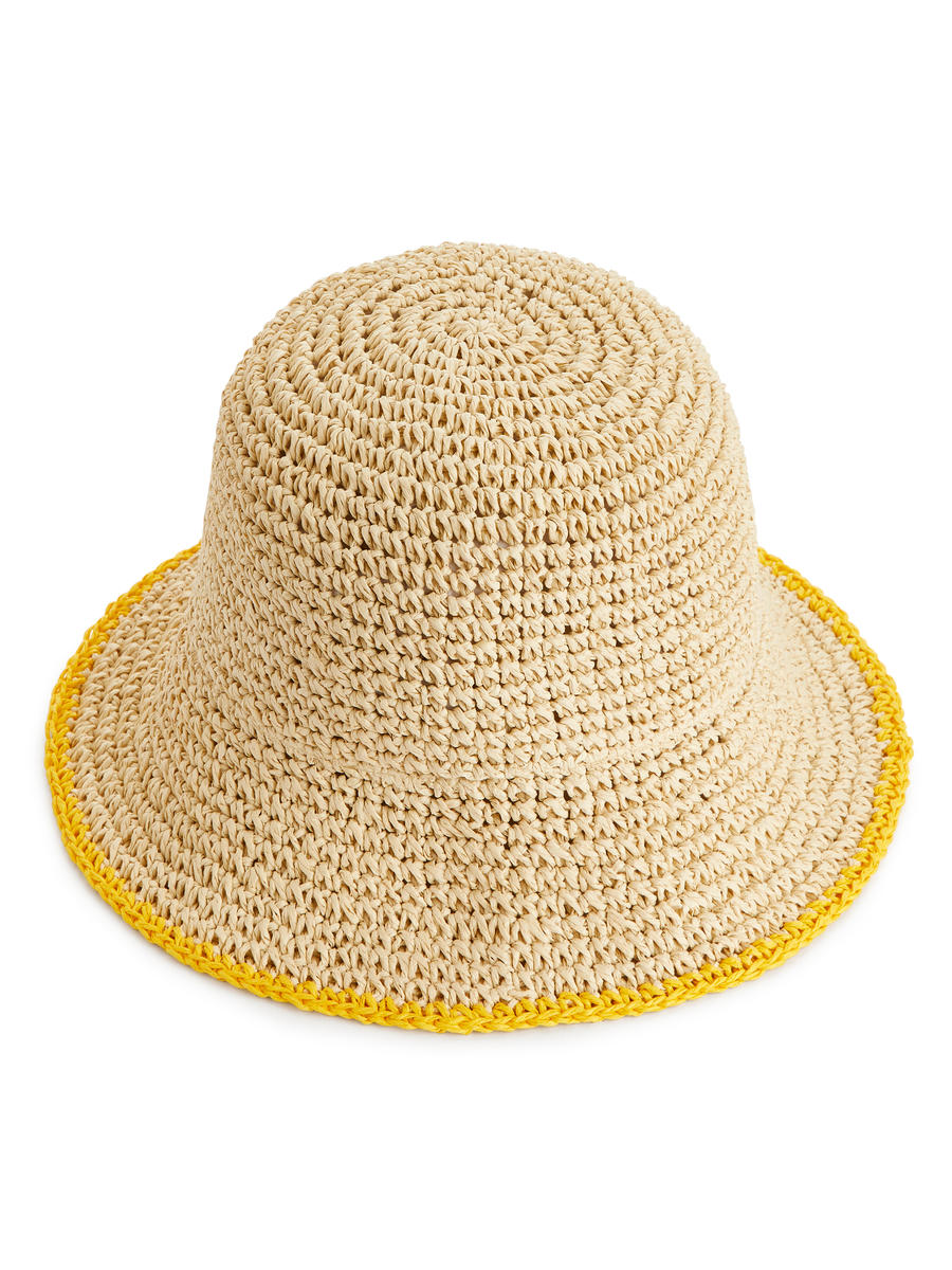 Straw Hat - Beige/Yellow - Children - 1072128004