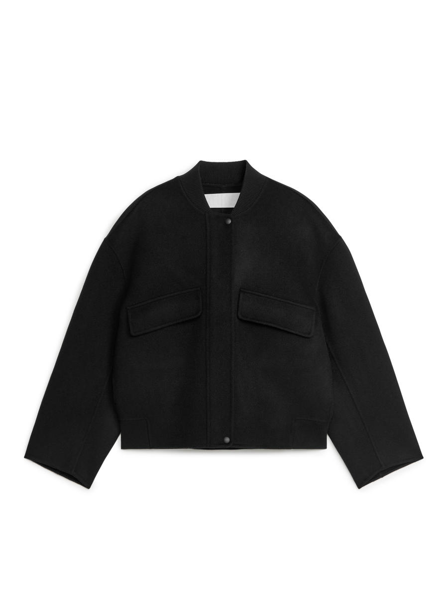 Unlined Wool Jacket - Black - Oversized - Women - 1188958001