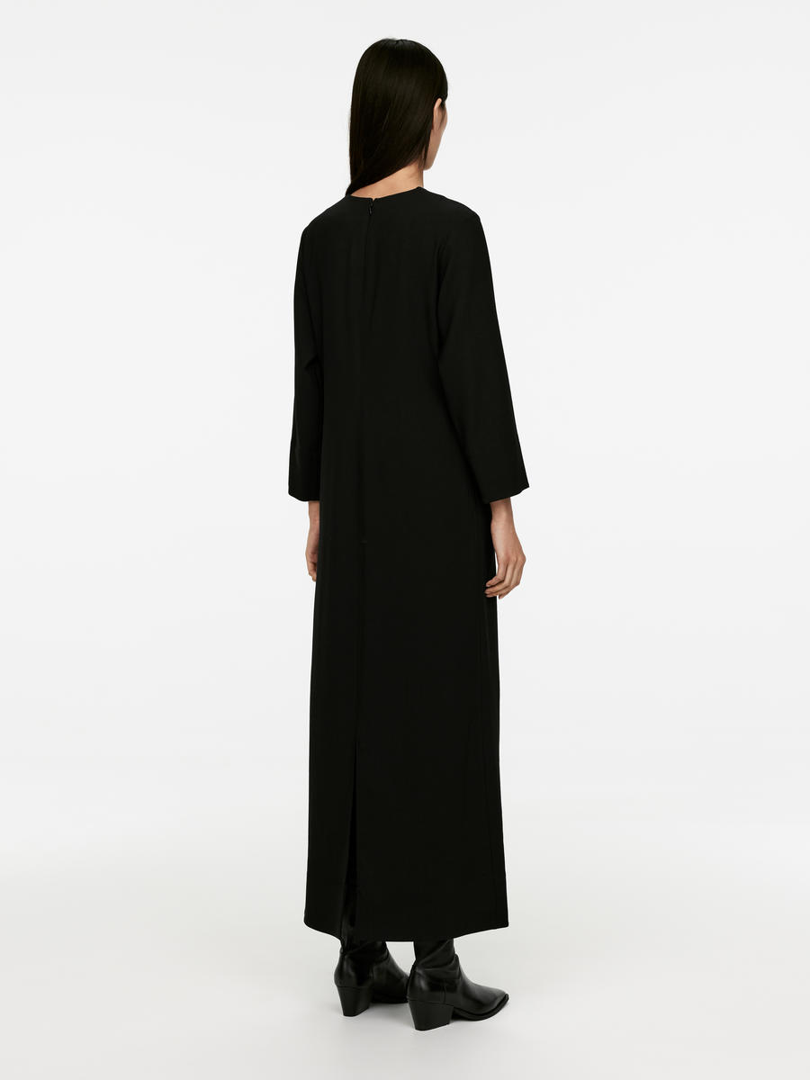 Maxi Wool Dress - Black - Loose fit - Women - 1253093001