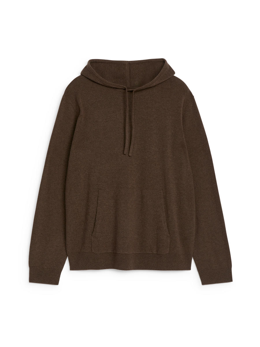 Wool-Cashmere Hoodie-#6C655F-13277