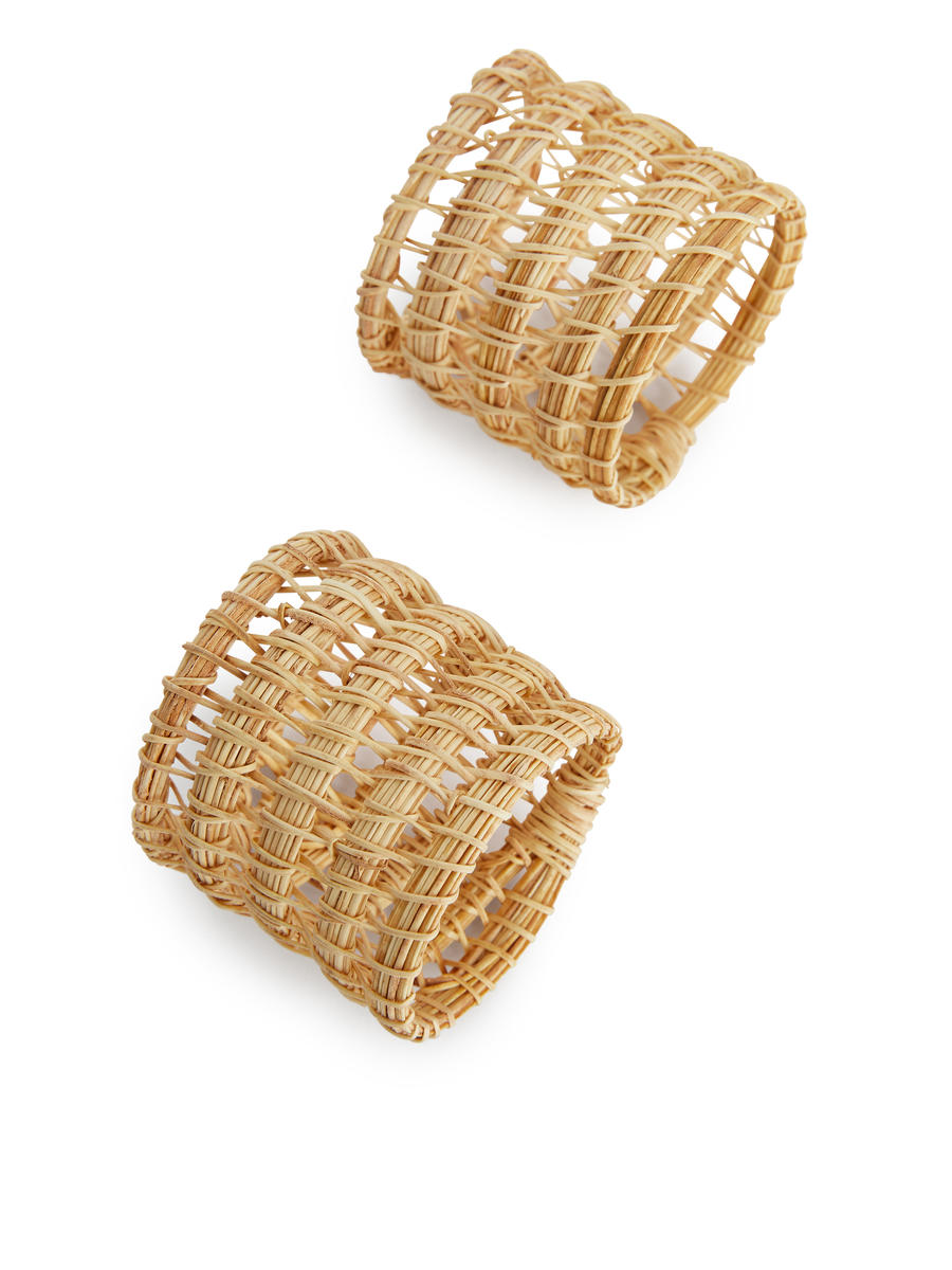 Napkin Rings Set of 2-#E5D9C4-7594