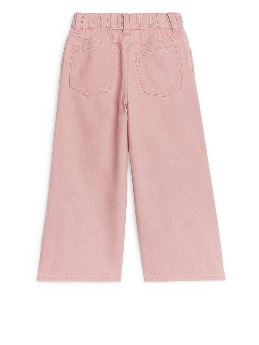 Wide Denim Trousers-#E4BCCB-7775