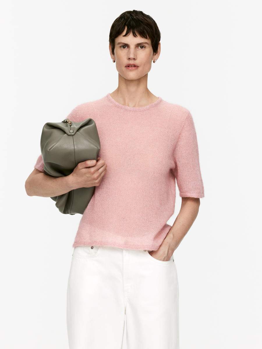 Wool-Mohair Blend Top - Pink - Loose fit - Women - 1234858002