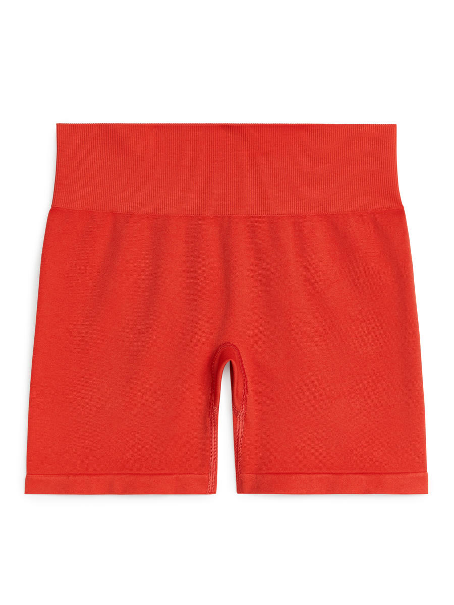 Seamless Hotpants - Bright Orange - Slim fit - Women - 1234384002