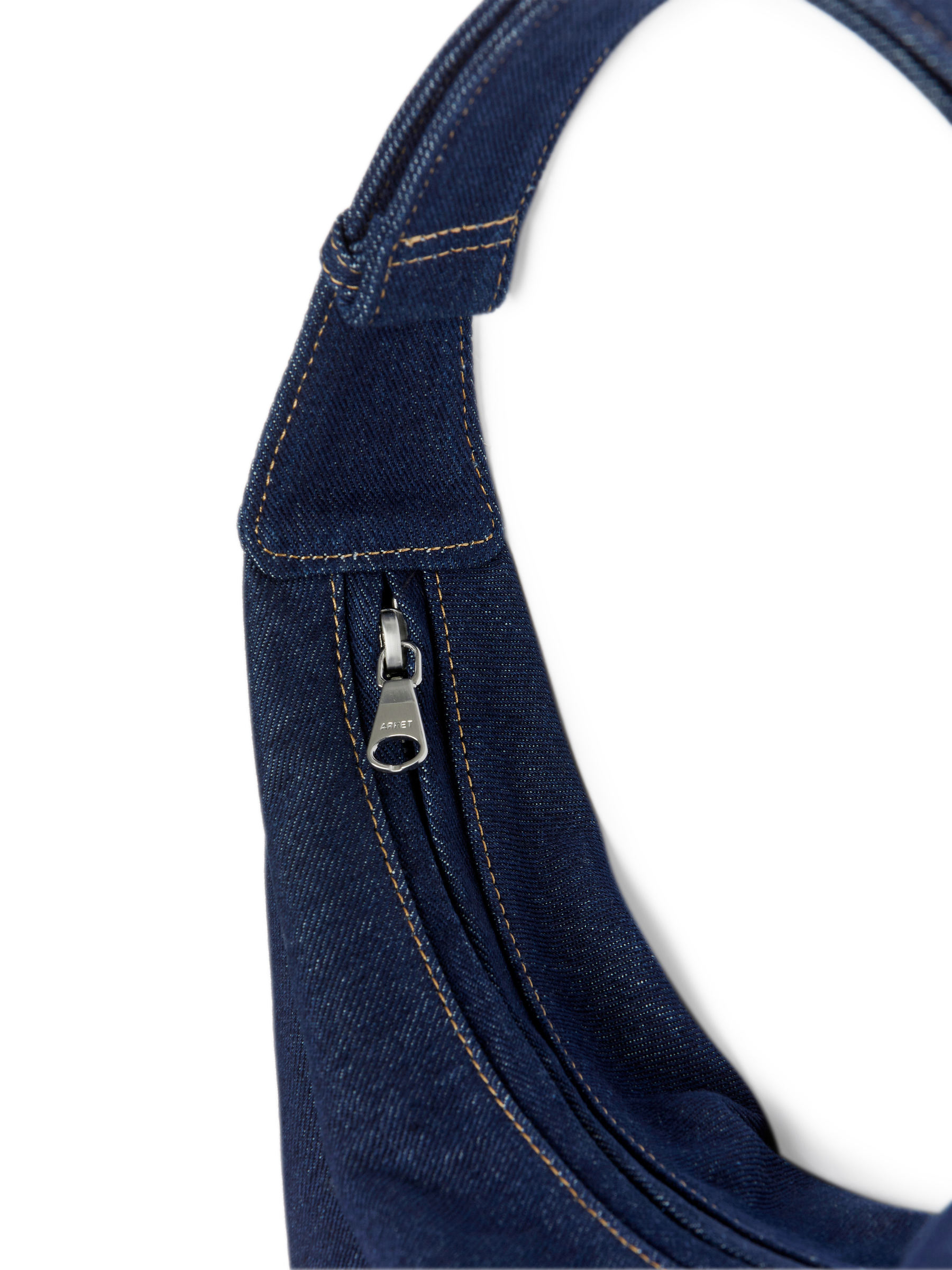 Zakrzywiona denimowa torba - Ciemnoniebieski - Women - StillMedia/DescriptiveDetail - 2