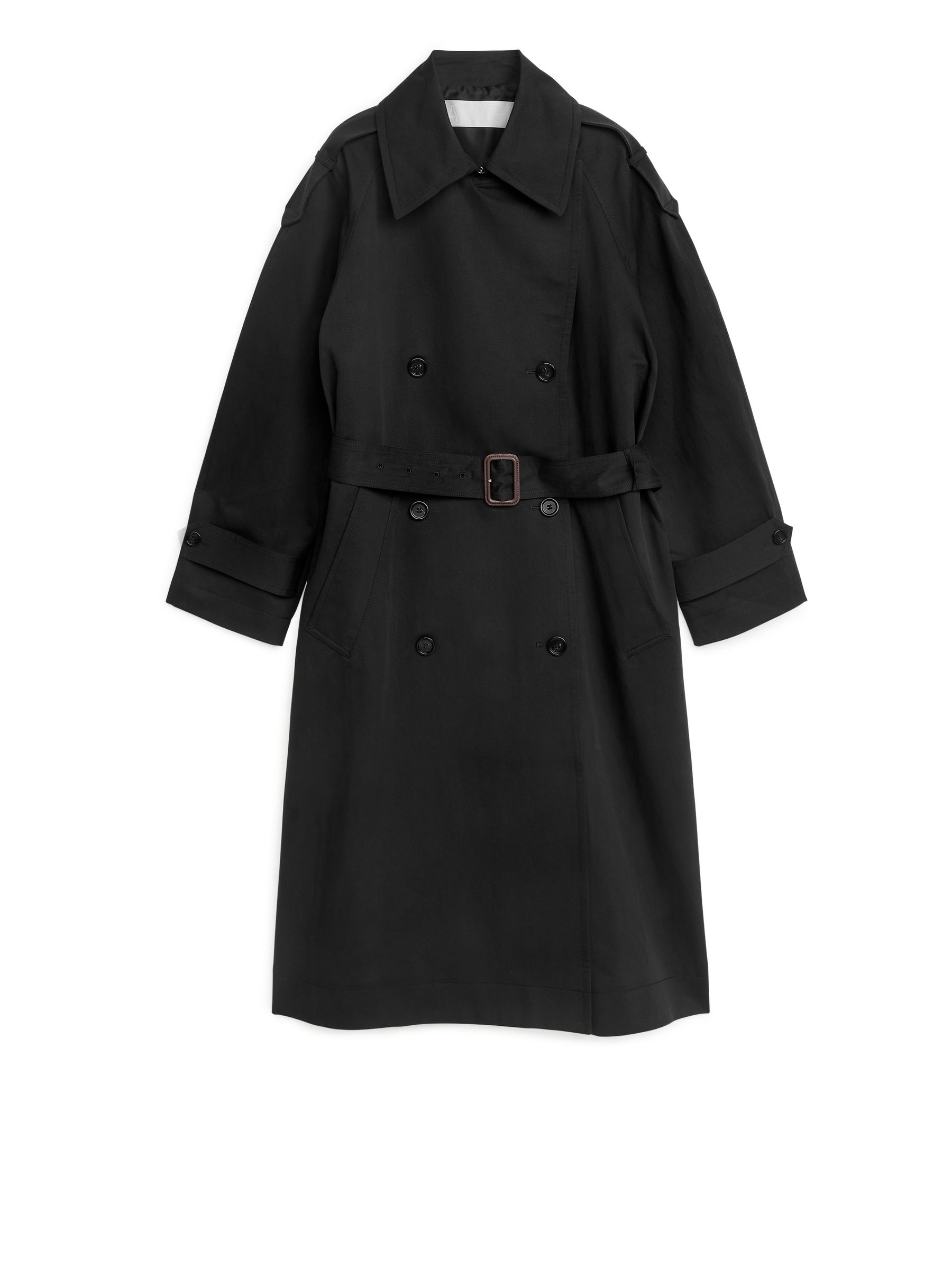 Linen Cotton Trenchcoat-#272628-655