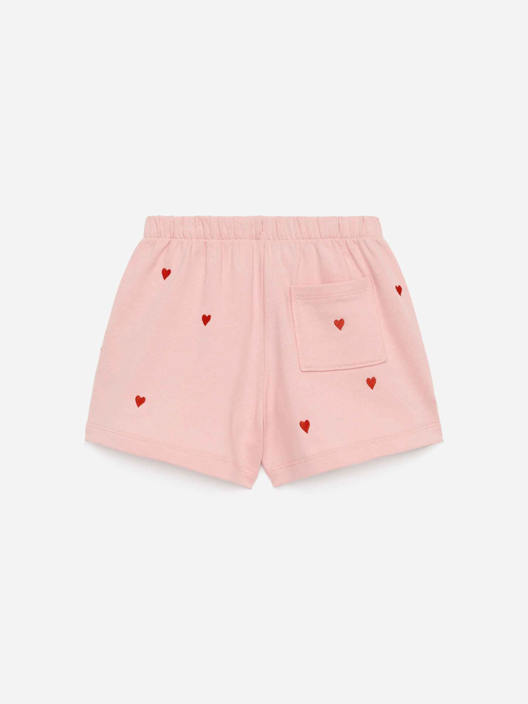 French Terry Shorts - Pink/Red Hearts - Relaxed fit - Children - StillMedia/DescriptiveStillLife - 2