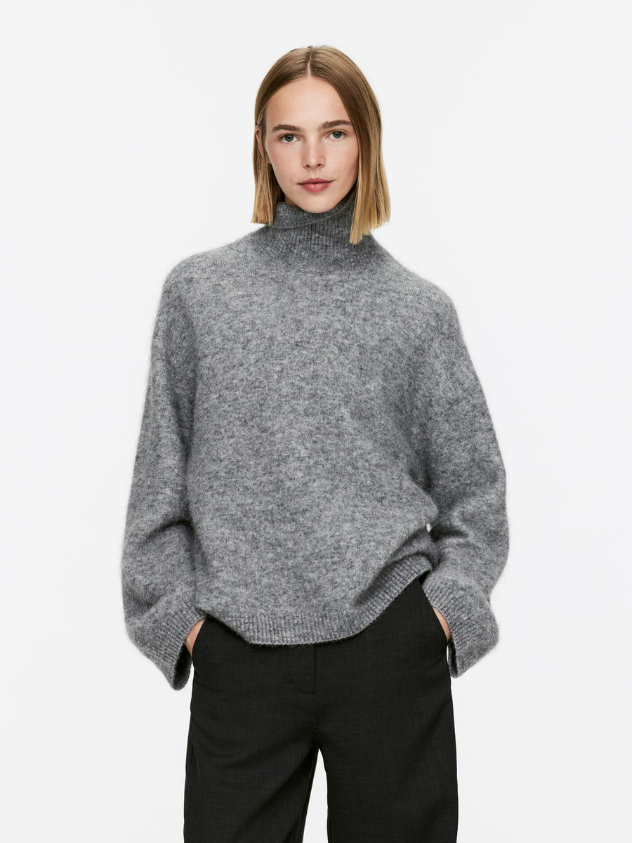 Roll Neck Jumper Grey Women ARKET DK