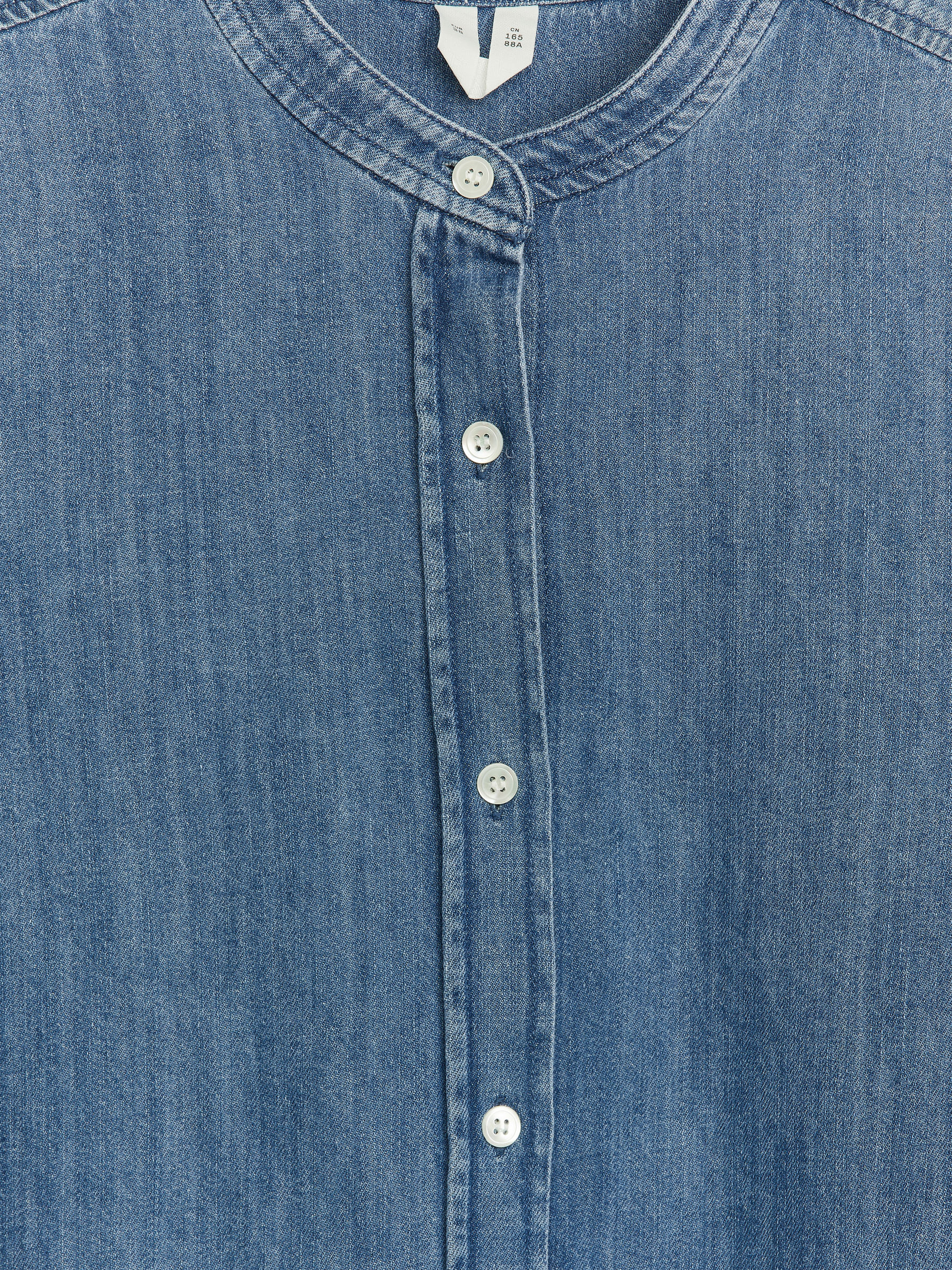 Puff-Sleeve Denim Blouse - Blue - Regular fit - Women - StillMedia/DescriptiveDetail - 2