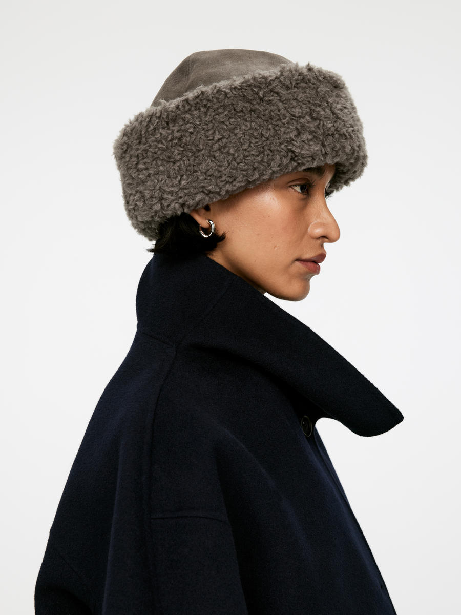 Suede Winter Hat-#6C655F-13333