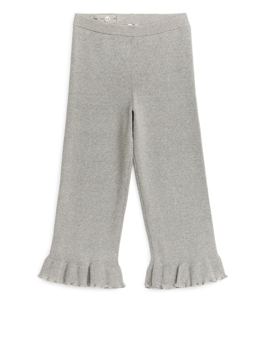 Metallic Frill Trousers - Grey - Relaxed fit - Children - 1209387001