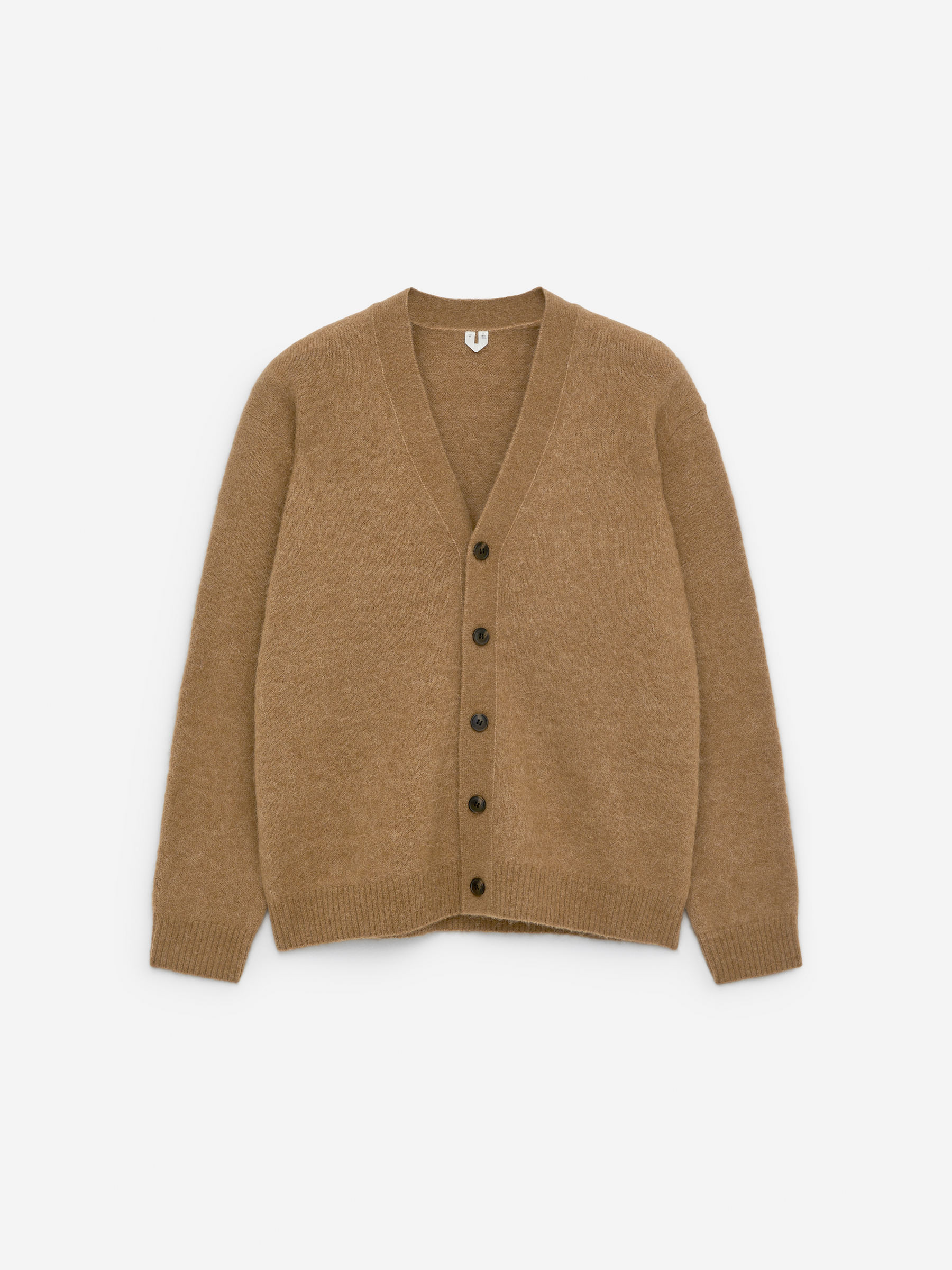 Wool-Alpaca Blend Cardigan-Beige-16297