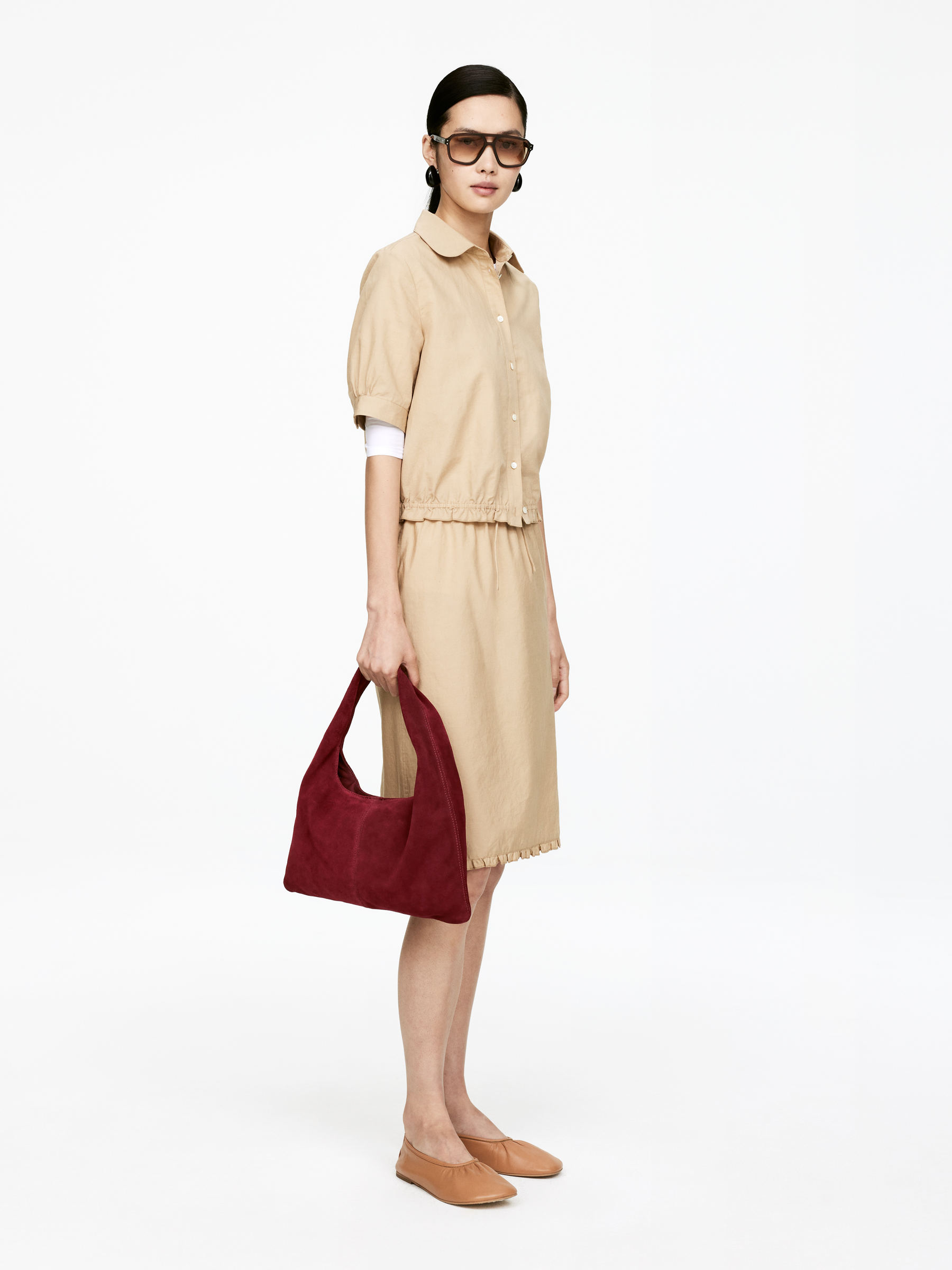 Slouchy Suede Bag - Rust - Women - StillMedia/Lookbook - 6