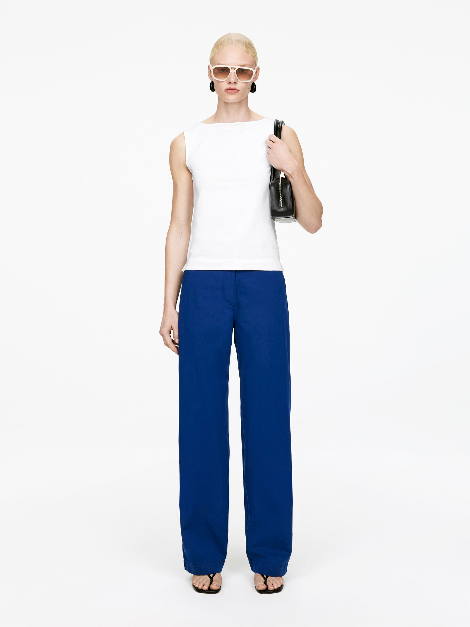 Cotton-Linen Chino Trousers-#21305A-15861