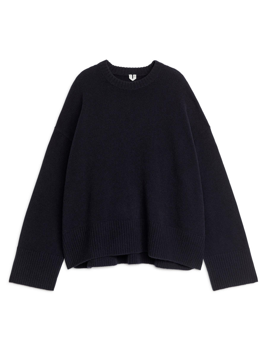 Relaxed Cashmere-Wool Jumper-#38373F-6784