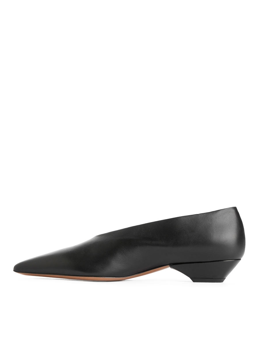 Pointy Leather Pumps-#272628-13101