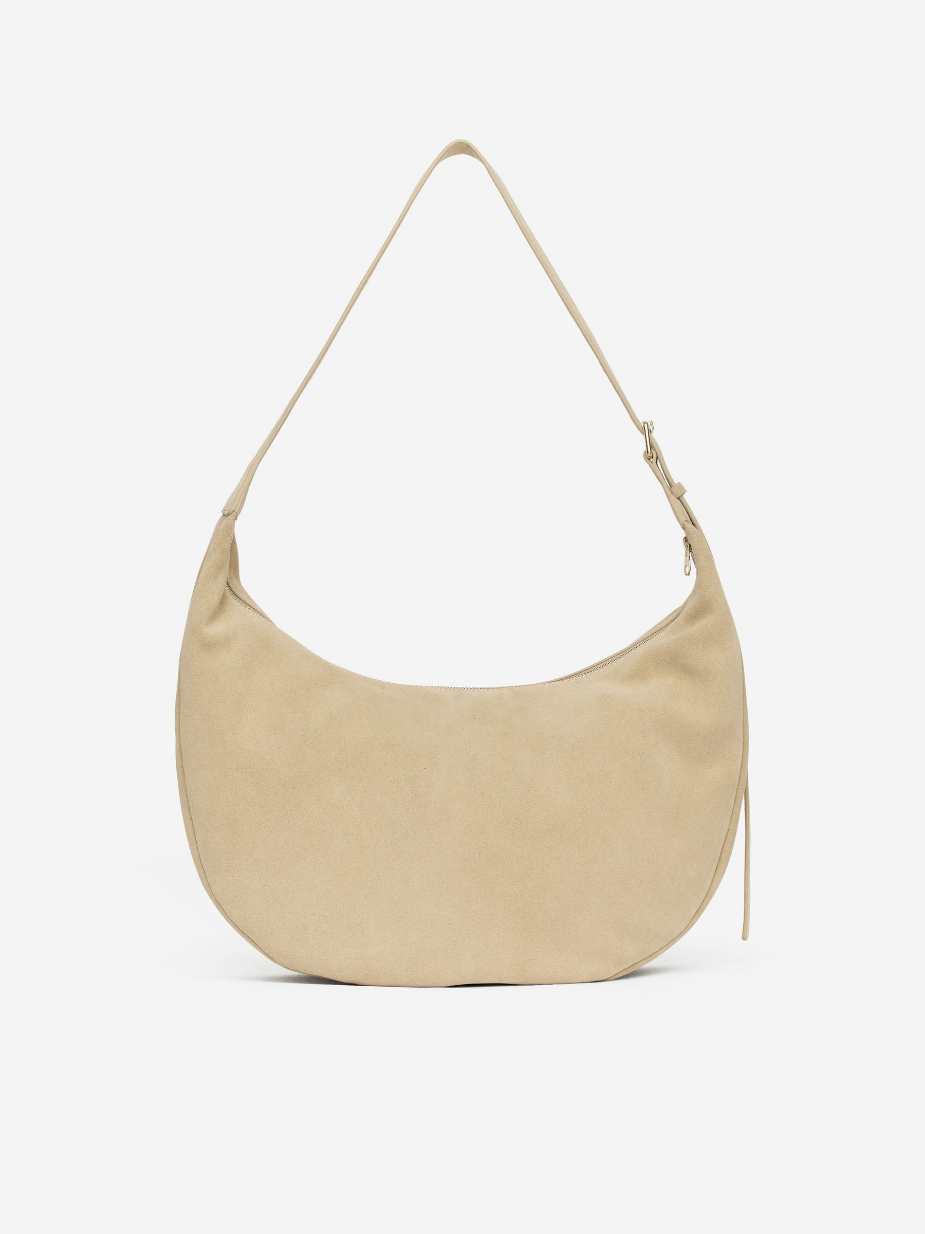 Curved Suede Bag - Beige - Women - StillMedia/DescriptiveStillLife - 2