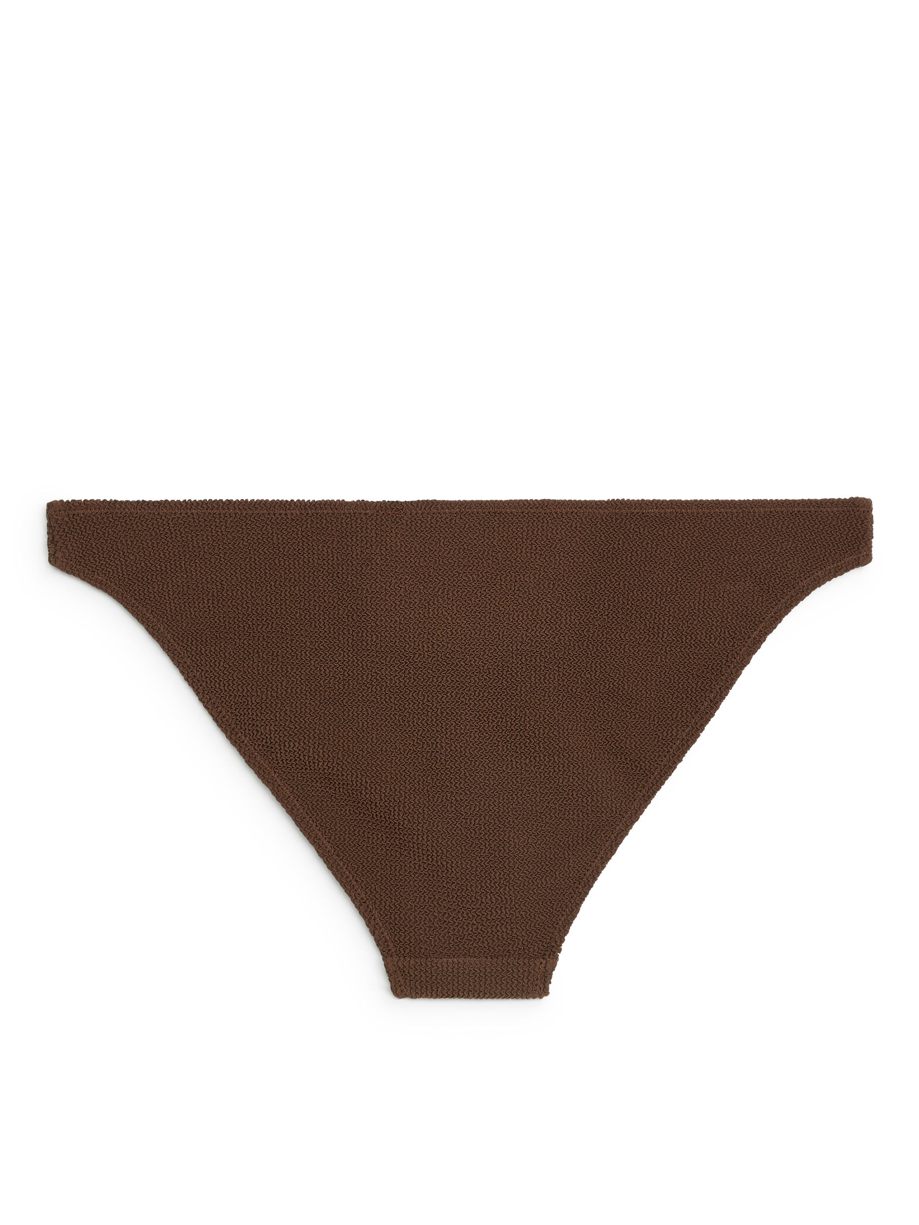 Krinklad bikinitrosa med låg midja - Brun - Women - 1141399004