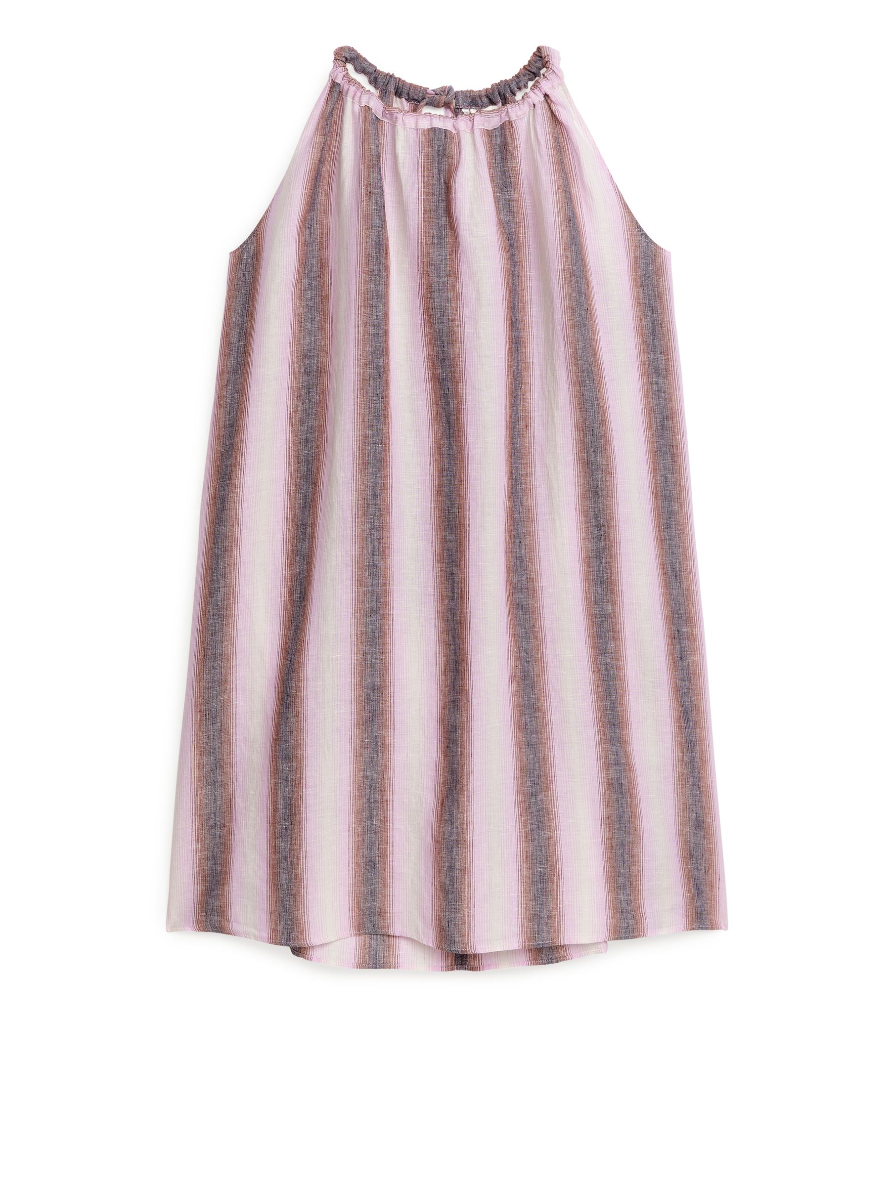 Abito in lino senza maniche - Beige/Rosa/Blu - Loose fit - Women - StillMedia/DescriptiveStillLife - 1