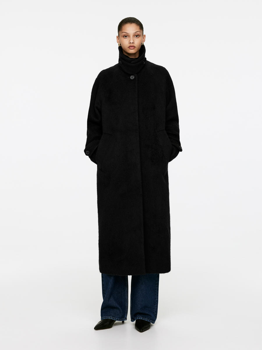 Oversized Wool Coat Black Women ARKET DK