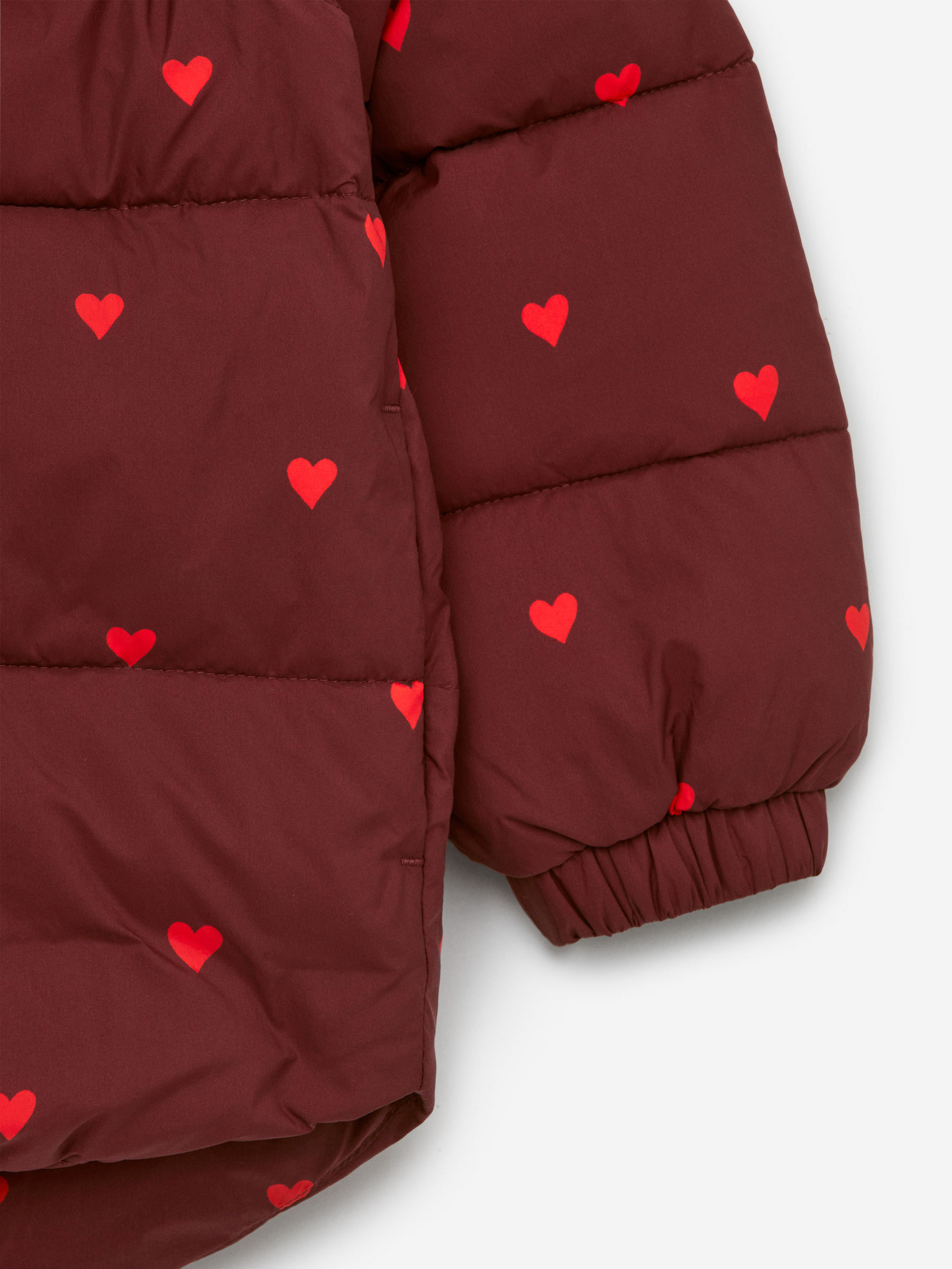 Print Puffer Jacket - Burgundy/Hearts - Regular fit - Children - StillMedia/DescriptiveDetail - 3