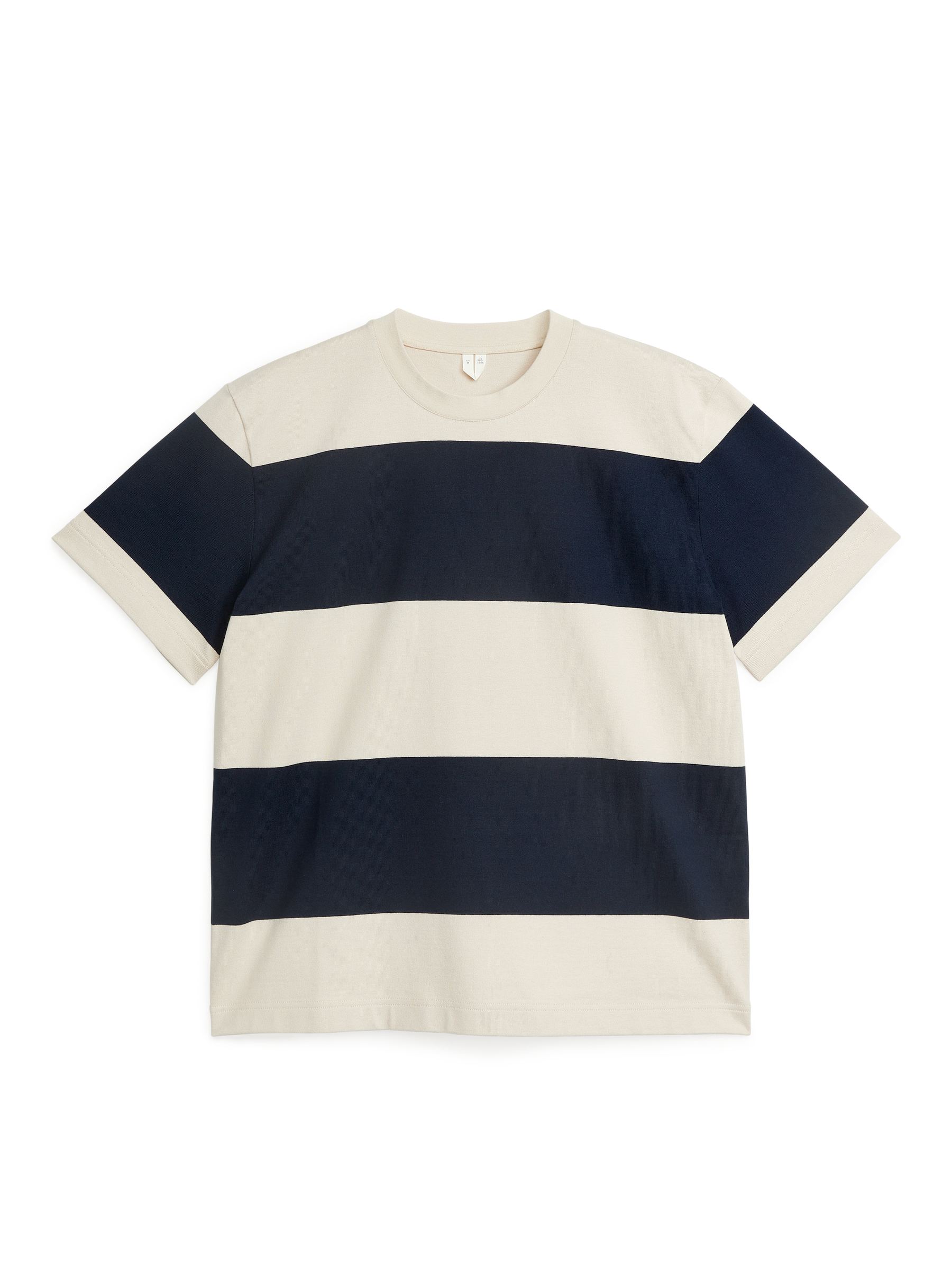 T-shirt pesante - Blu scuro/Bianco sporco - Regular fit - Men - StillMedia/DescriptiveStillLife - 1