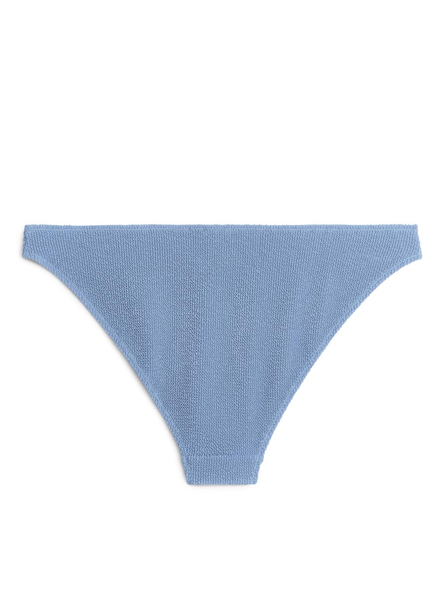 Low Waist Crinkle Bikini Bottom - Blue - Women - 1141399001