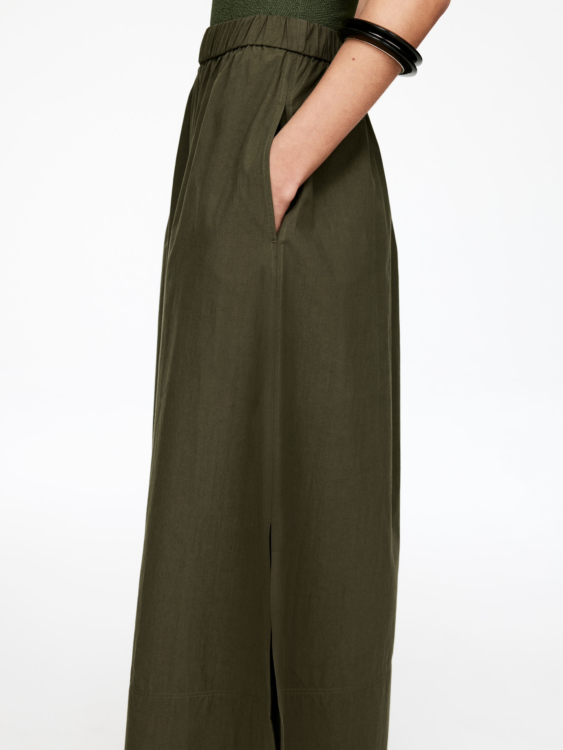 A-Line Cotton Skirt - Khaki Green - Regular fit - Children - StillMedia/Lookbook - 6