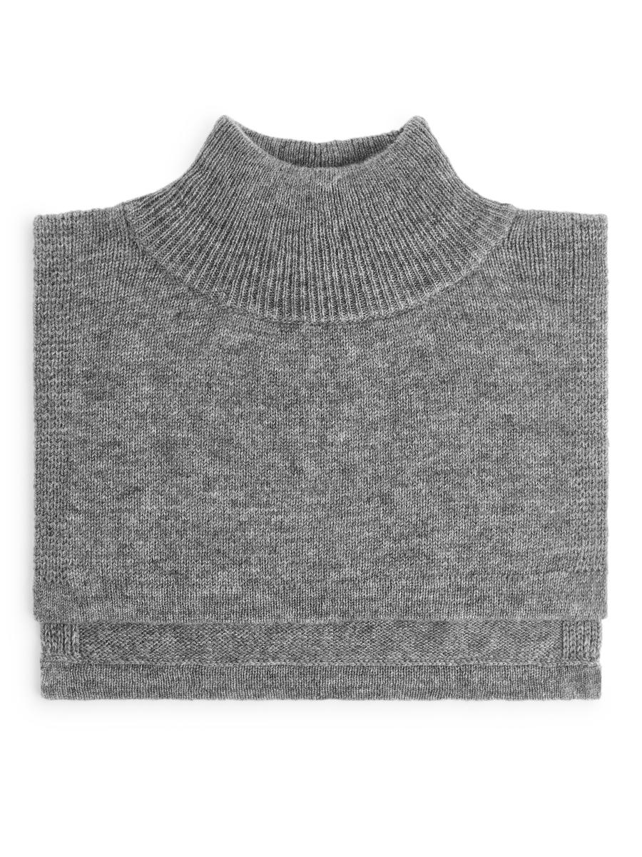 Merino Funnel Neck-#B9BABC-12915