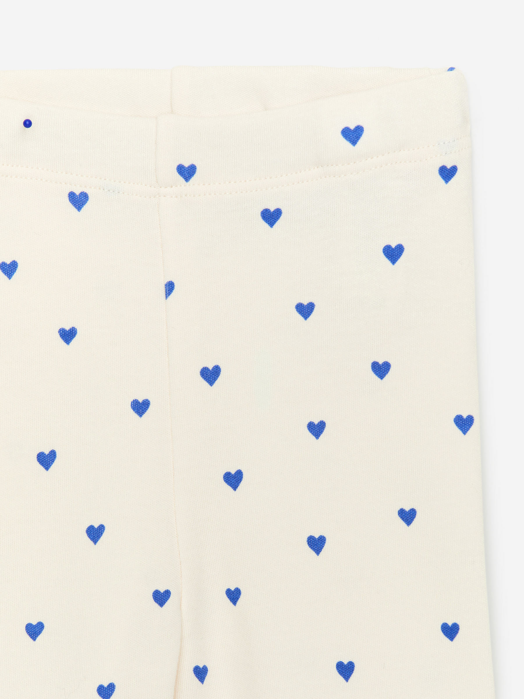 Jersey Leggings - Off White/Blue Hearts - Children - StillMedia/DescriptiveDetail - 1