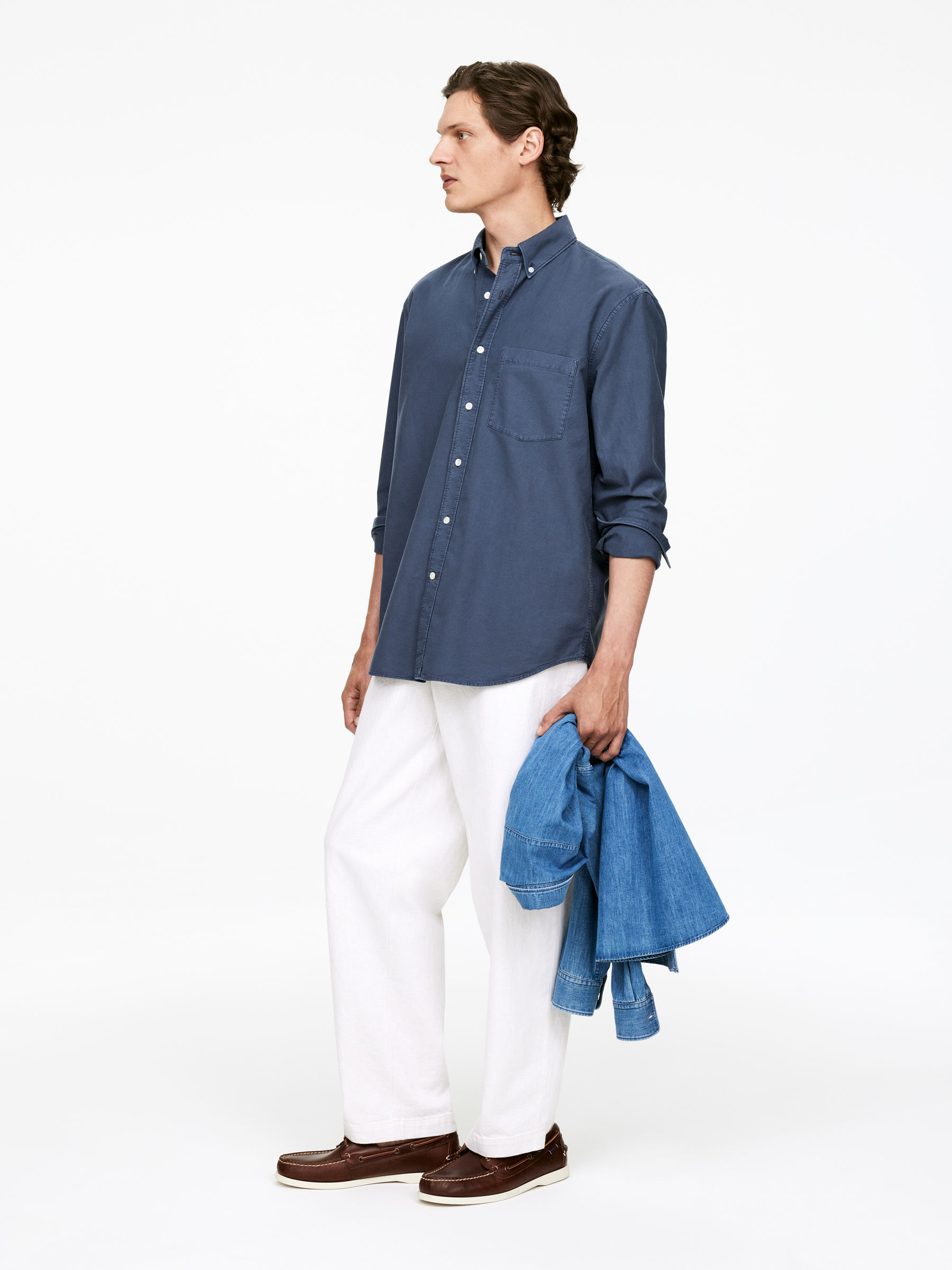 Relaxed Oxford Shirt - Blue - Loose fit - Men - StillMedia/Lookbook - 6