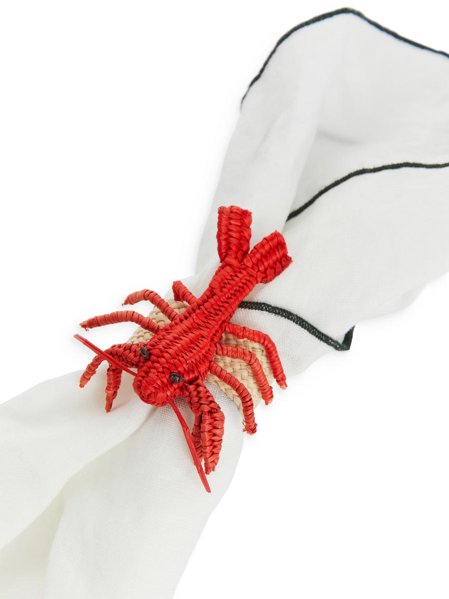 Guanabana Lobster Napkin Ring-#C54F62-8343