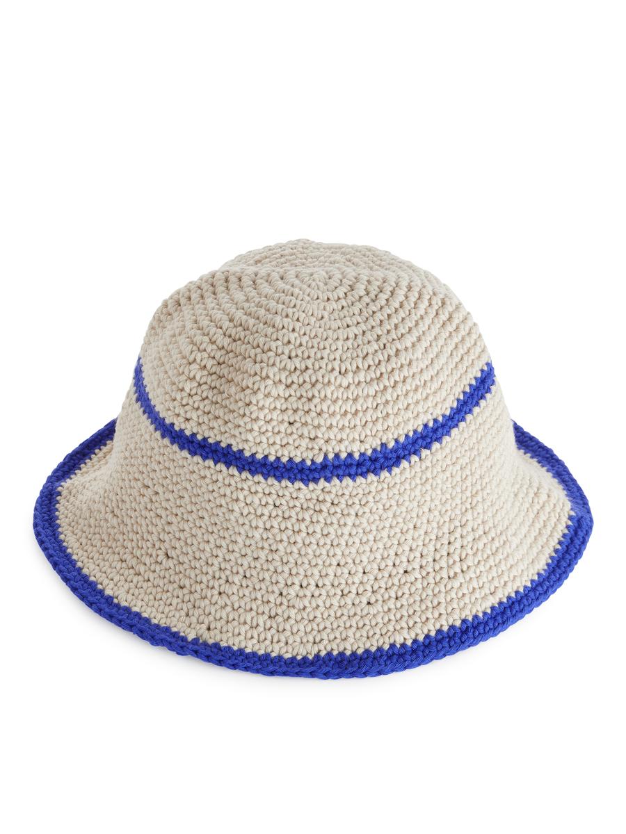 Crochet Sunhat-#3B4EA3-5121