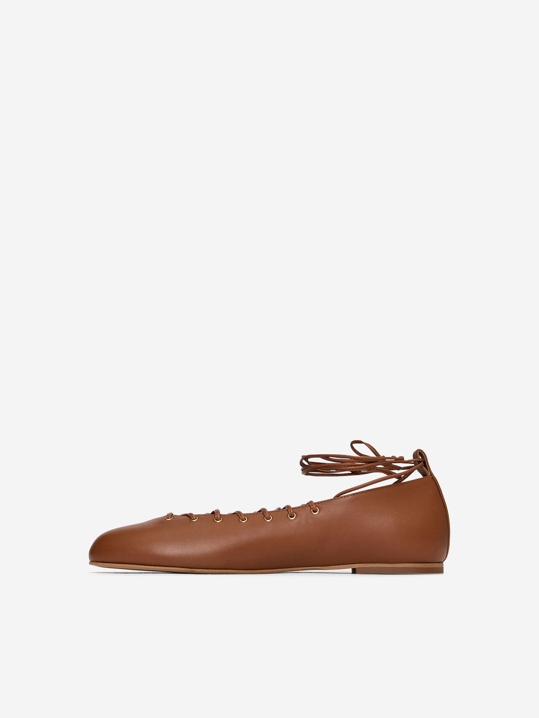 Lace Up Ballerinas - Cognac - Women - StillMedia/DescriptiveStillLife - 2