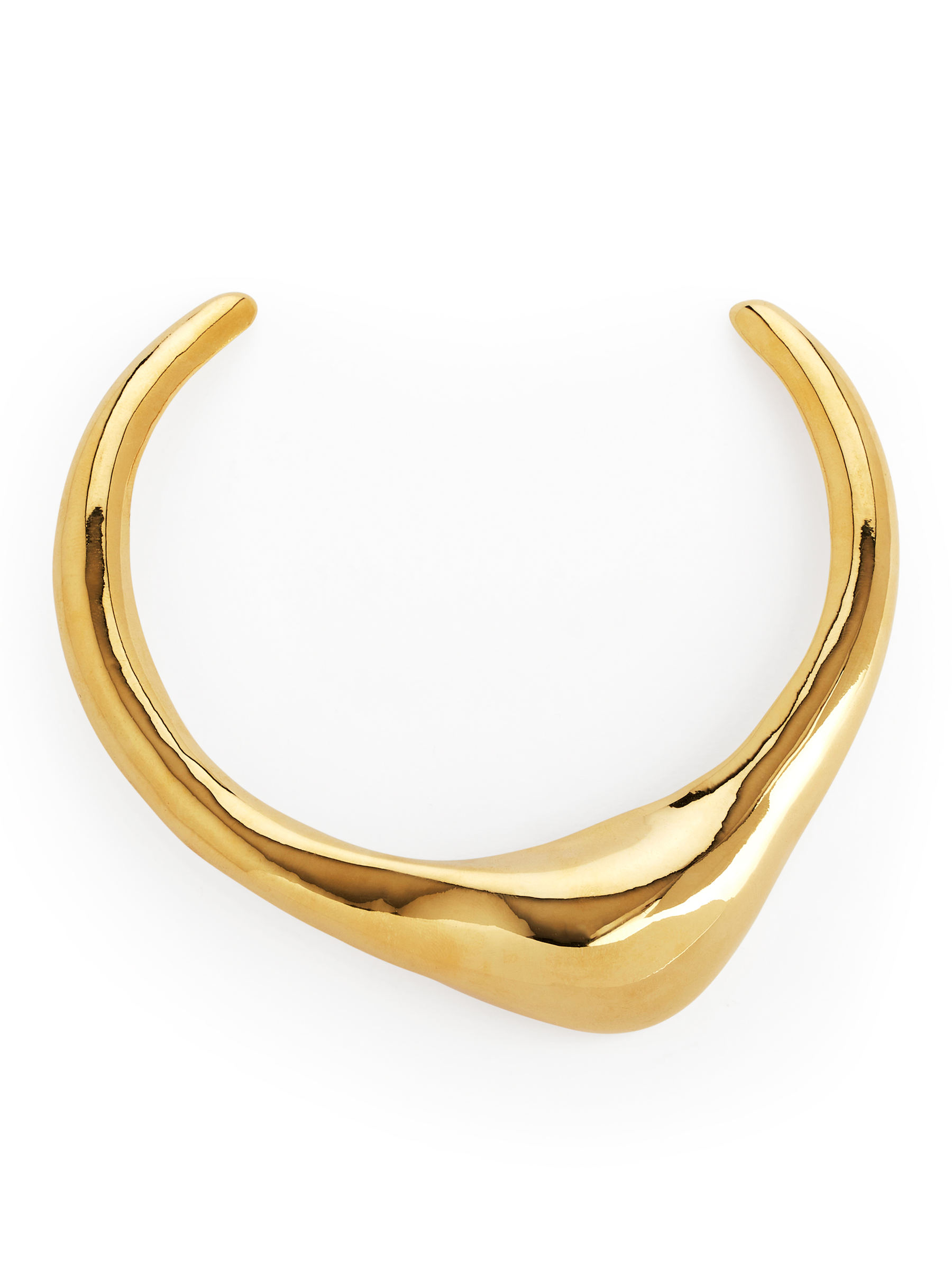 Skulpturalt guldpläterat halsband - Guld - Women - StillMedia/DescriptiveStillLife - 1