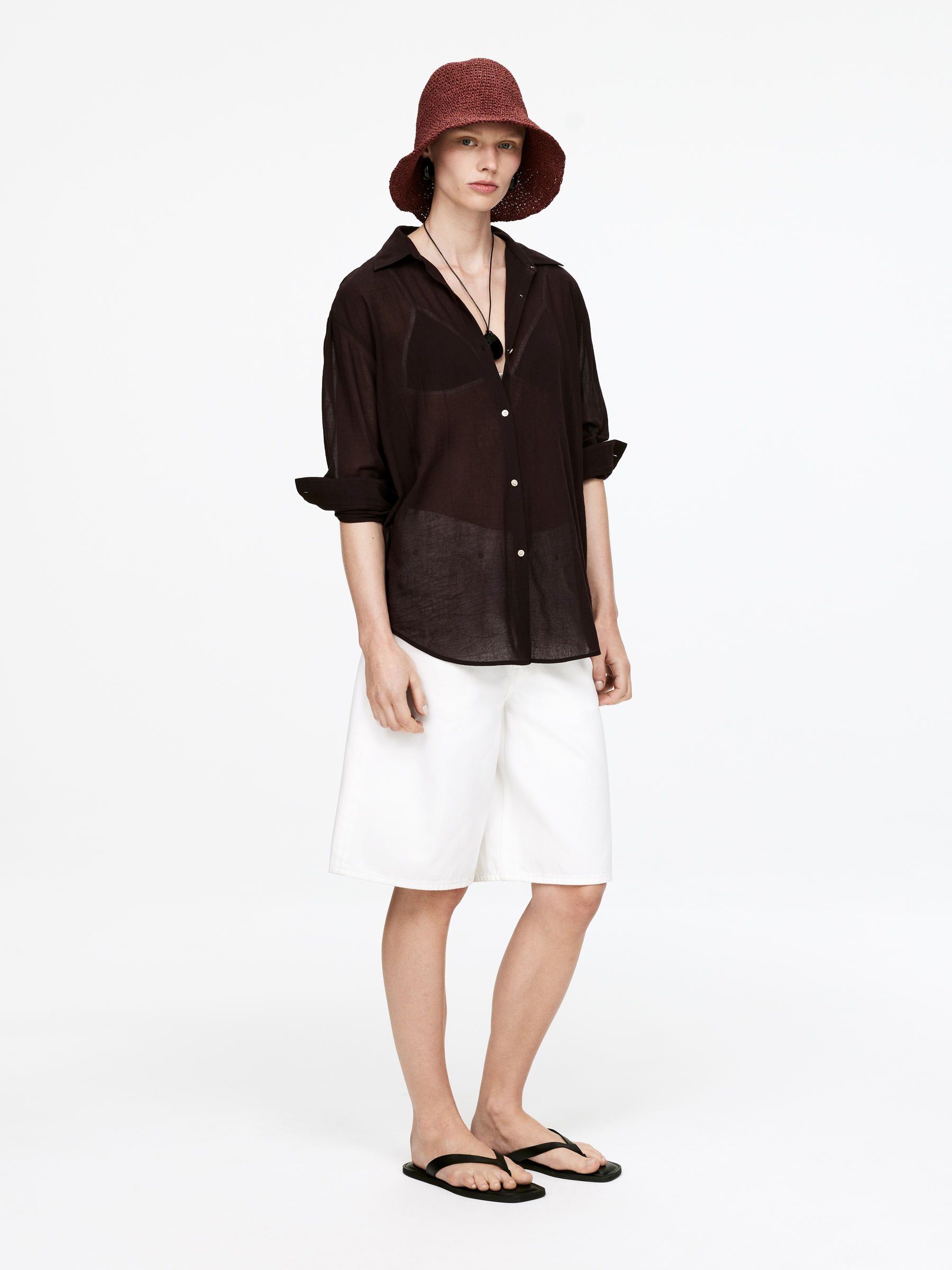 Straw Sun Hat - Brown - Women - StillMedia/Lookbook - 5