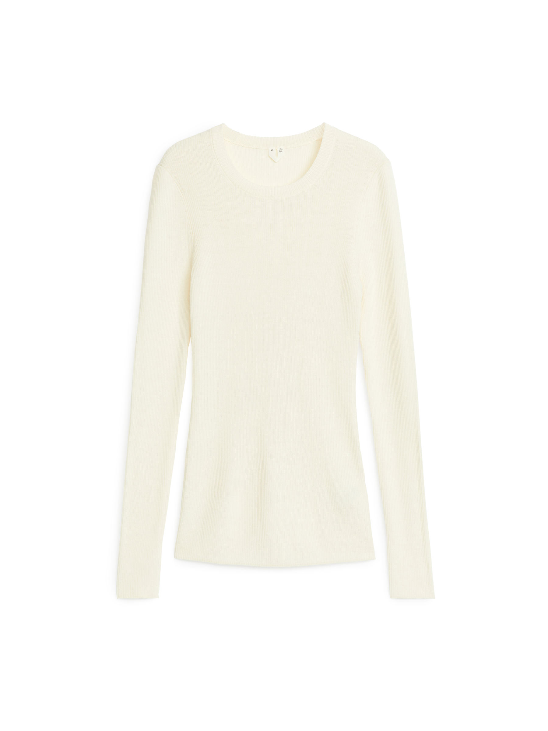 Rippstrick-Oberteil aus Merinowolle - Cremeweiß - Slim Fit - Women - StillMedia/DescriptiveStillLife - 1