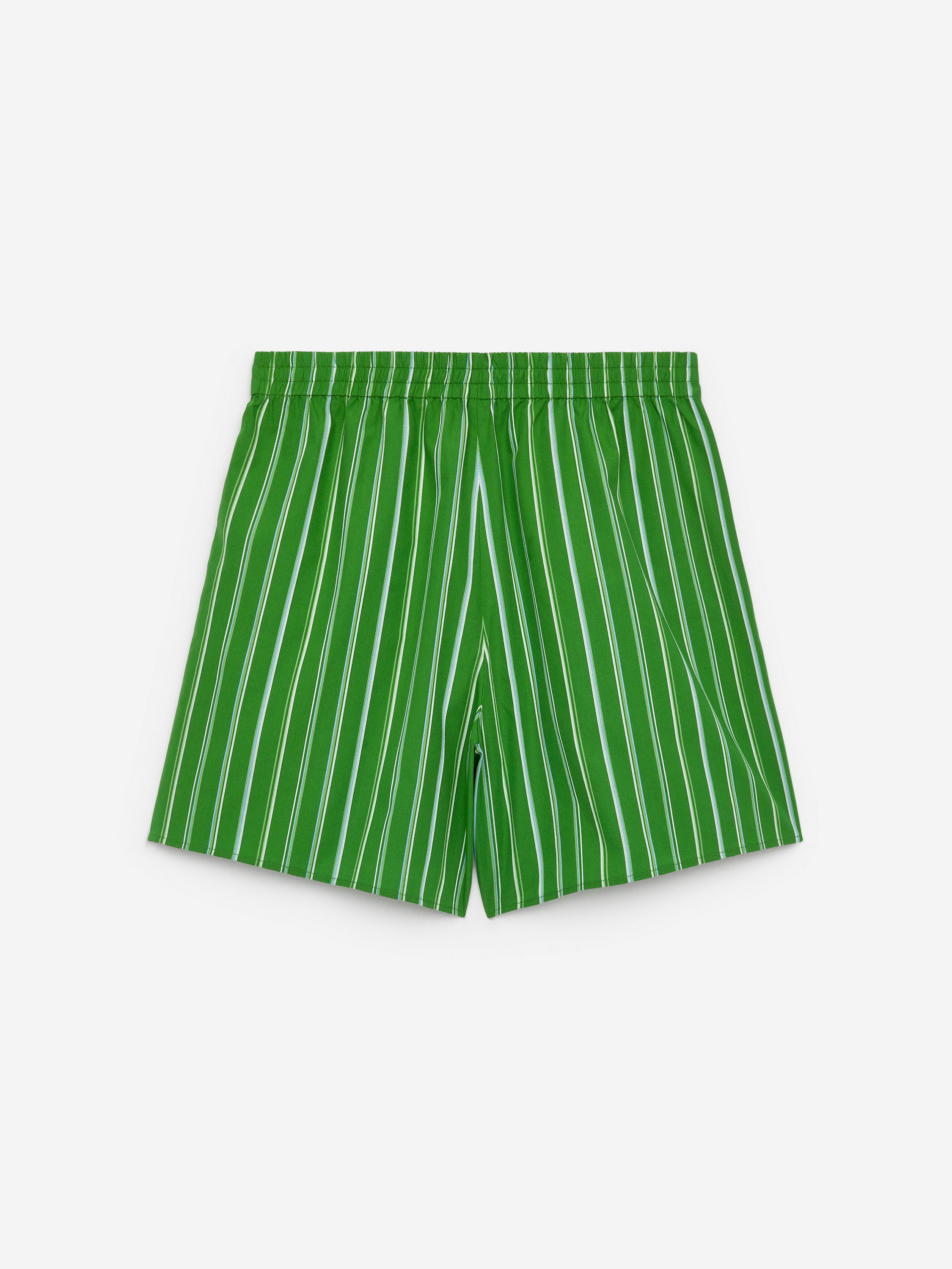 DESIGN relaxed shorts in knit green and white stripes - part of a set