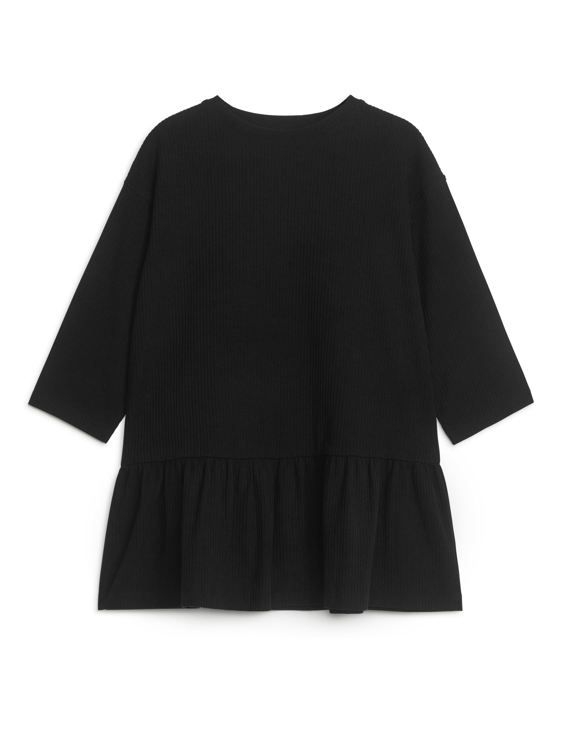 Gefranstes Jersey-Kleid - Schwarz - Relaxed Fit - Children - StillMedia/DescriptiveStillLife - 2