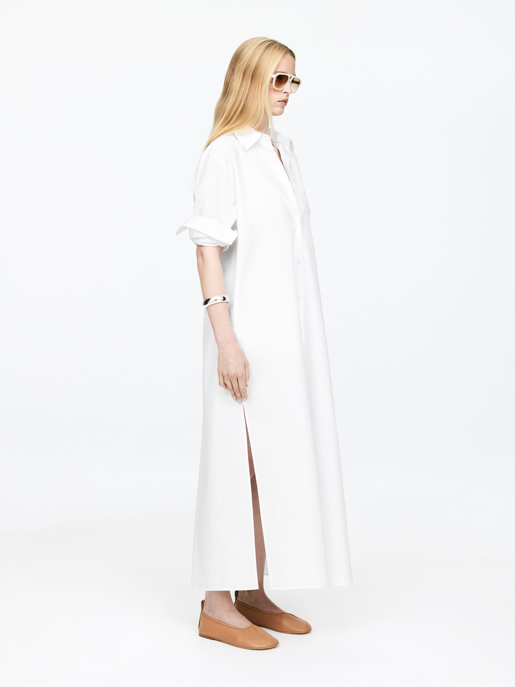 Oversized Shirt Dress - White - Oversized - Women - StillMedia/Lookbook - 6