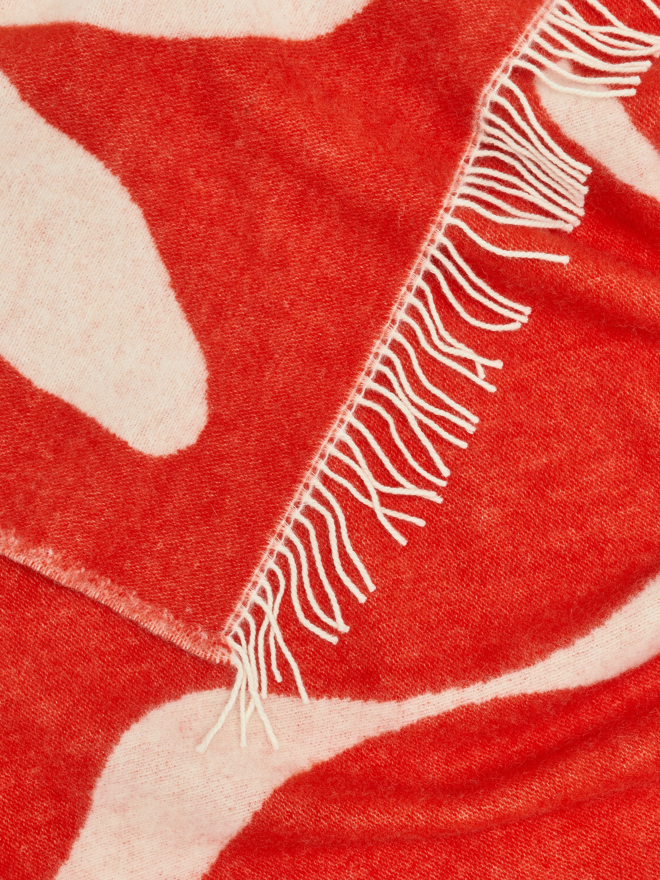 arket ブランケット Klippan Wool Blanket – White/Red – Homeware – ARKET NL