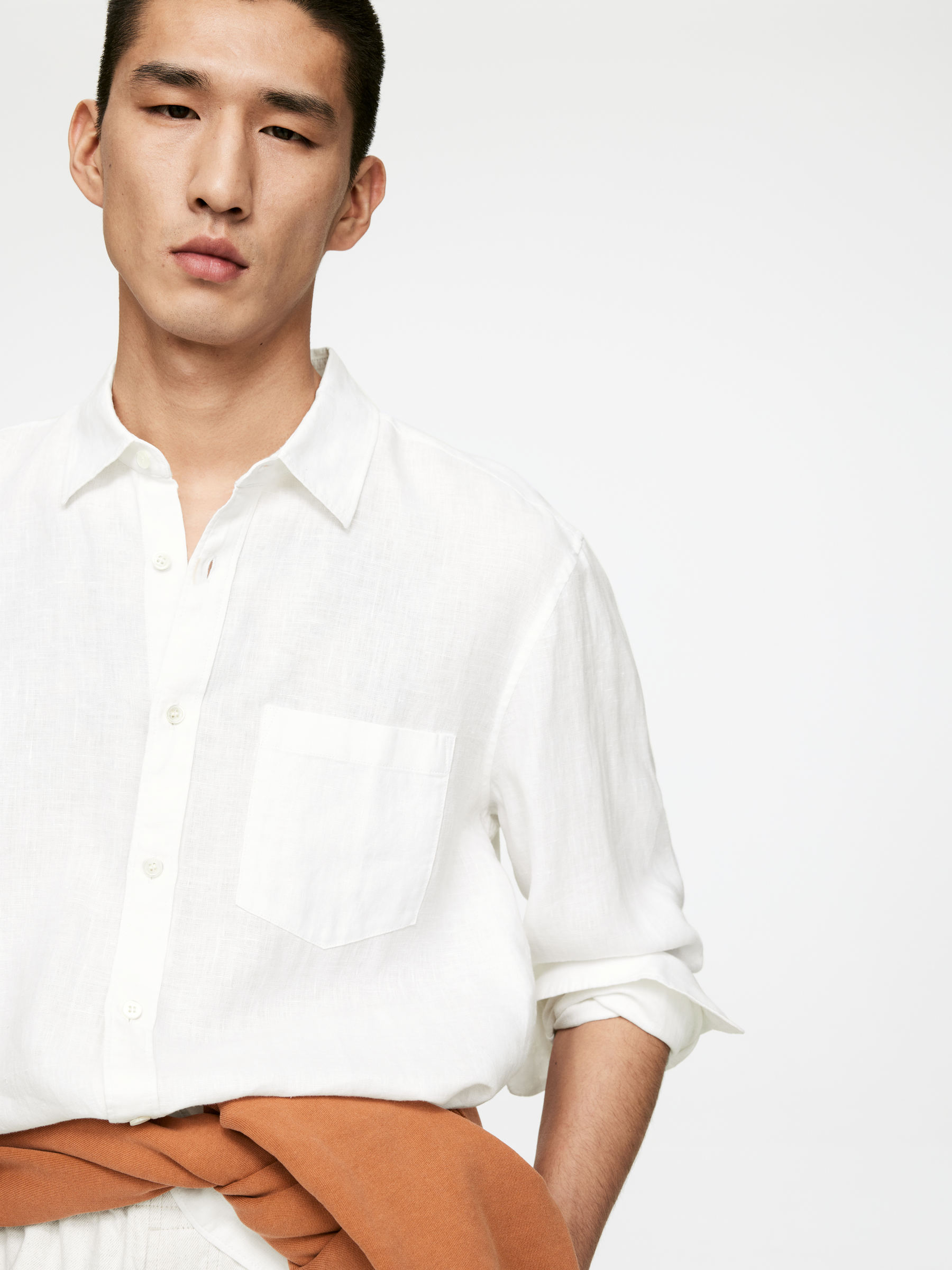 Regular-Fit Linen Shirt - White - Regular fit - Men - StillMedia/Lookbook - 5