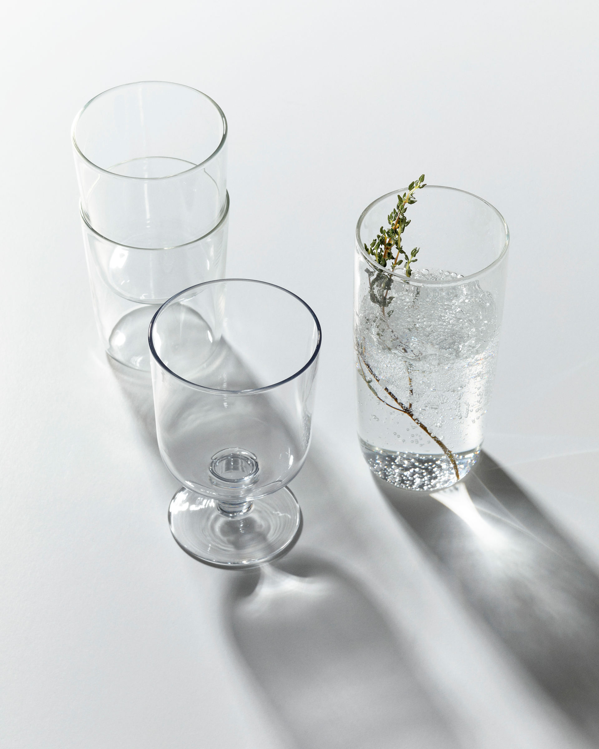 Tall Drinking Glass Set 2 - Clear Glass - Homeware - StillMedia/CreativeStillLife - 1